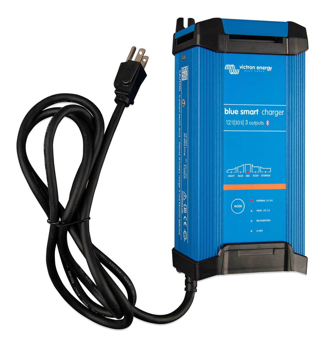 Victron BPC123047102 Blue Smart IP22 Charger 12 Volt 30 Amp 1 Outlet 120V - Shore-Power Battery Charging