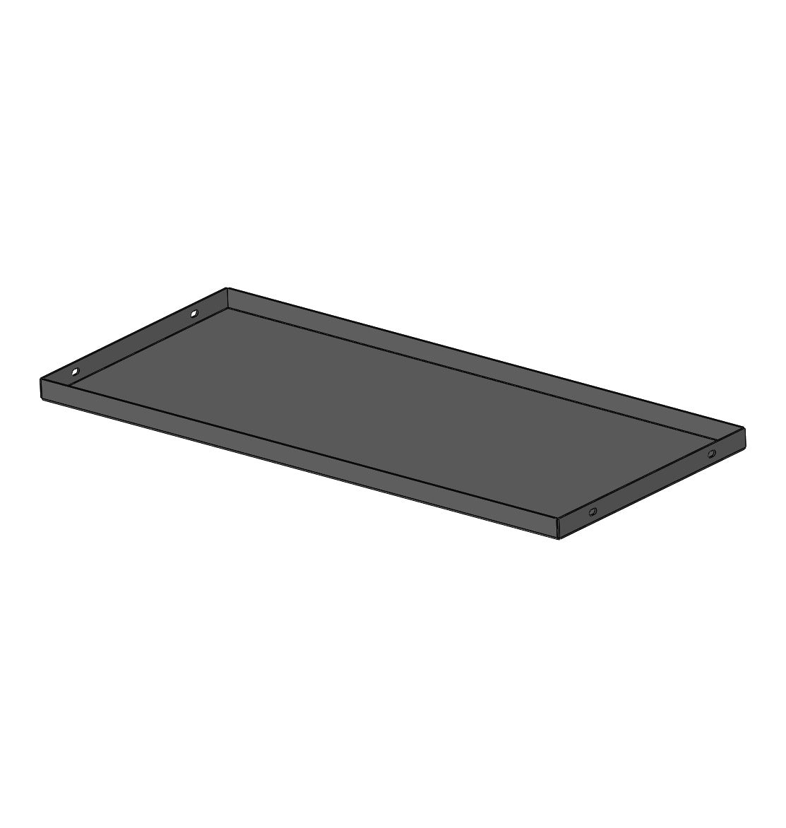 RB Components Horizontal Storage Box Shelf - Hard Mount