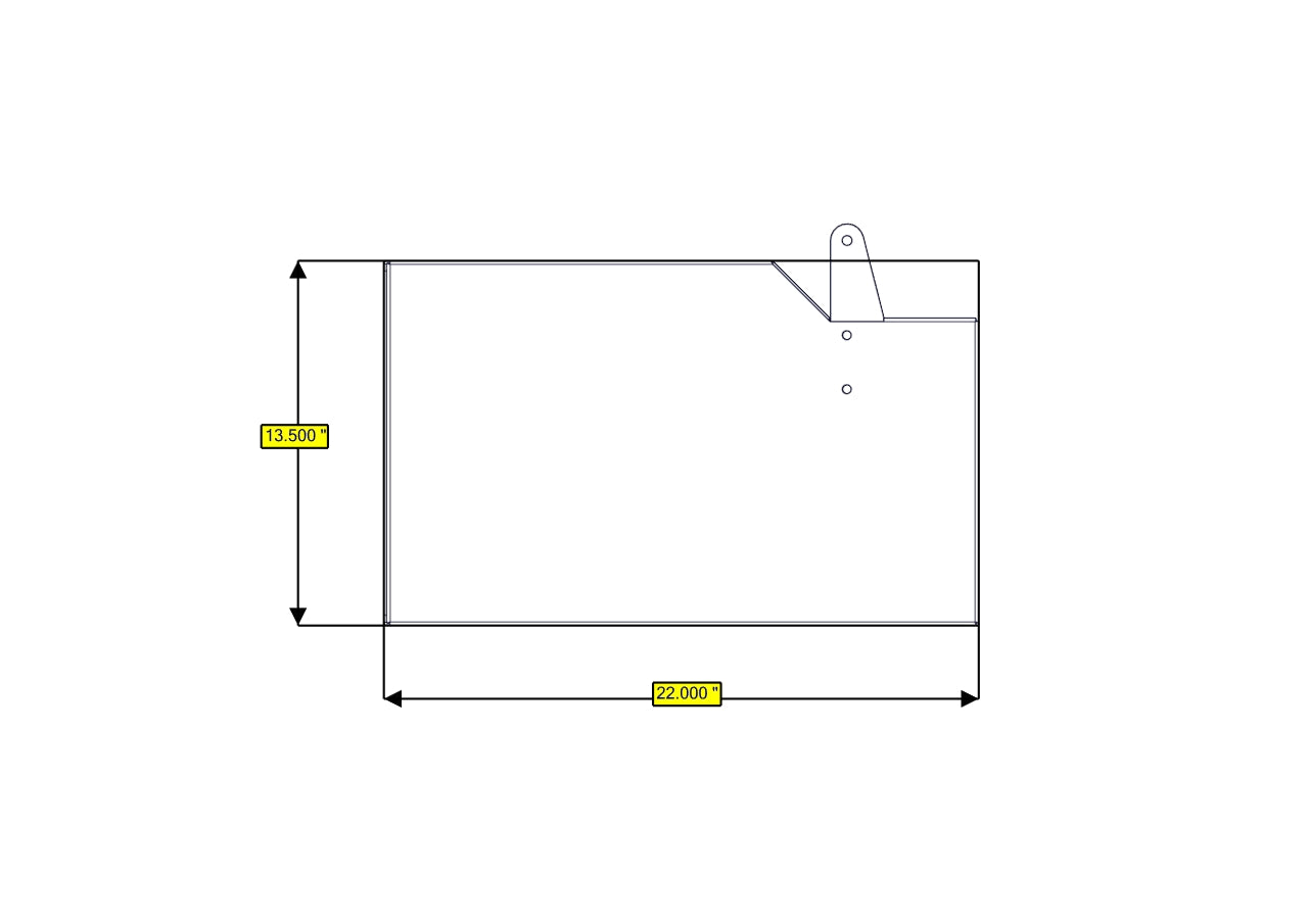 RB Components 76-Inch Deep Sofa Storage Box - Flat Pack