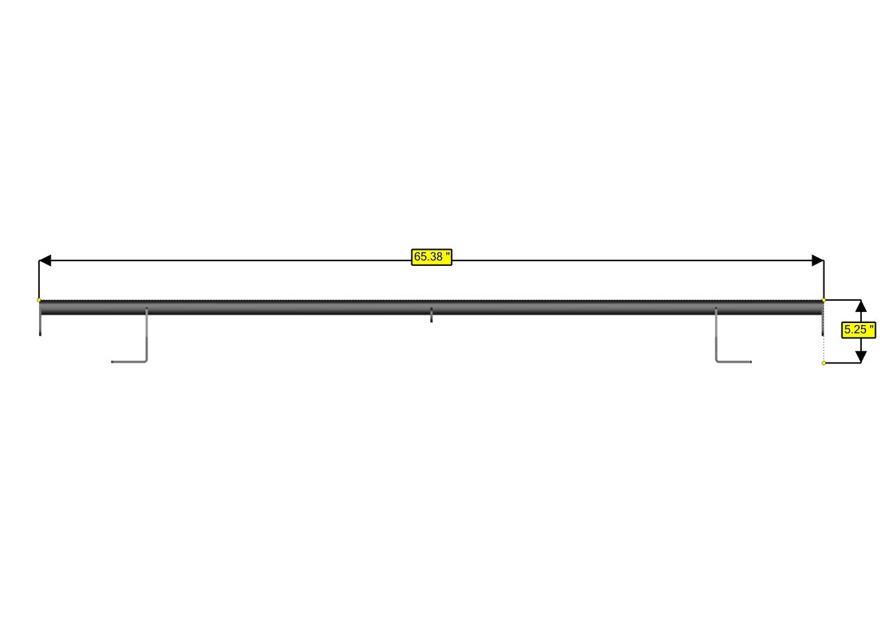 RB Components Sprinter High-Roof Cross Bar - 65-Inch Cargo Mount