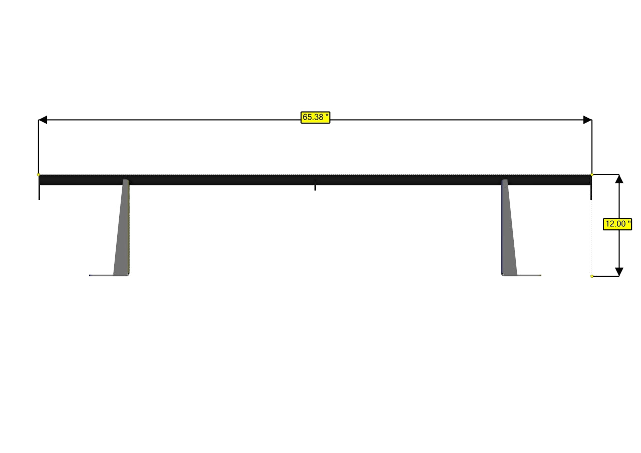 RB Components Sprinter High-Roof Bar - 12-Inch Lift