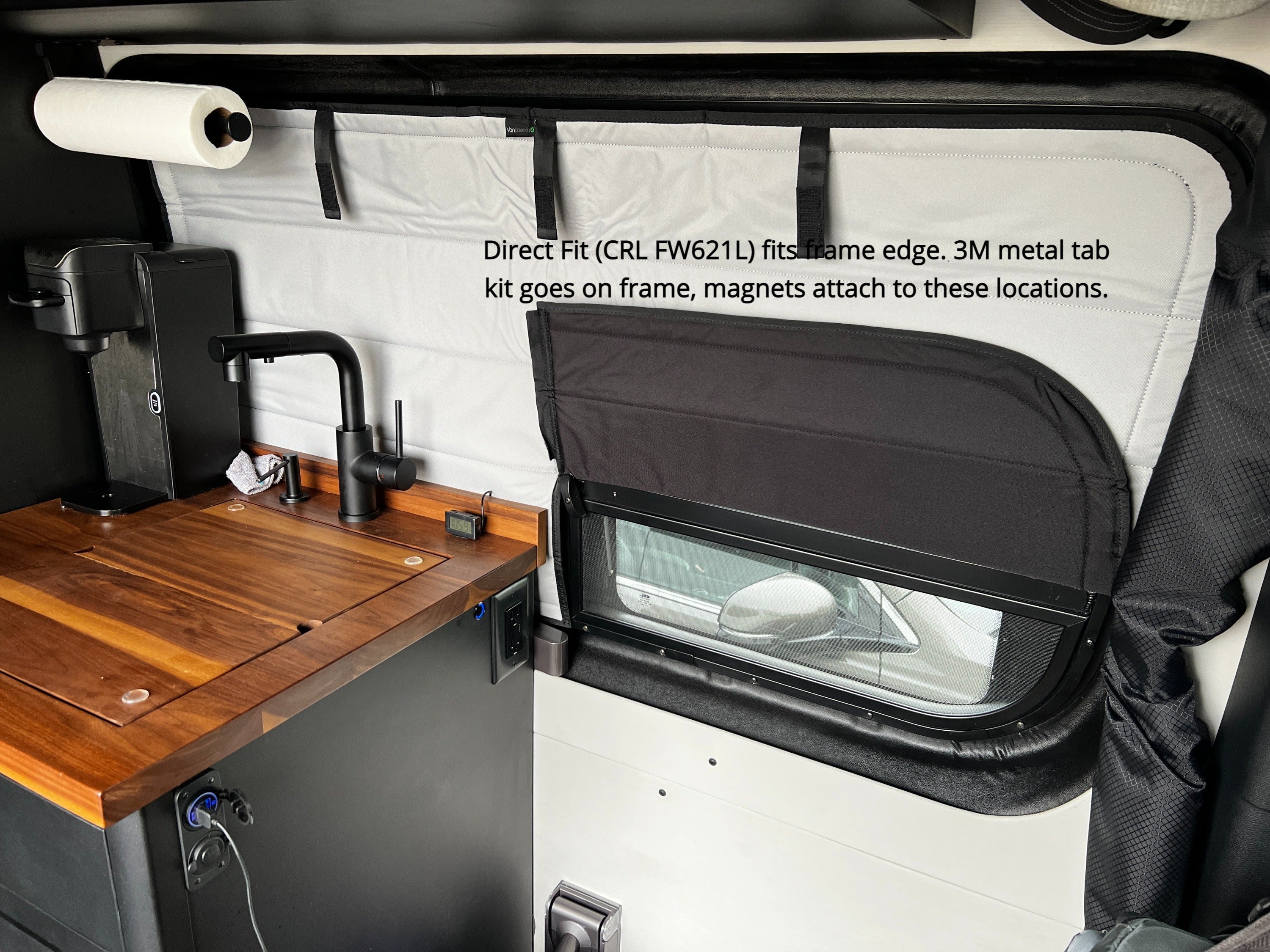VanEssential Mercedes Sprinter Stealth Crew Window Cover - Thermal Privacy