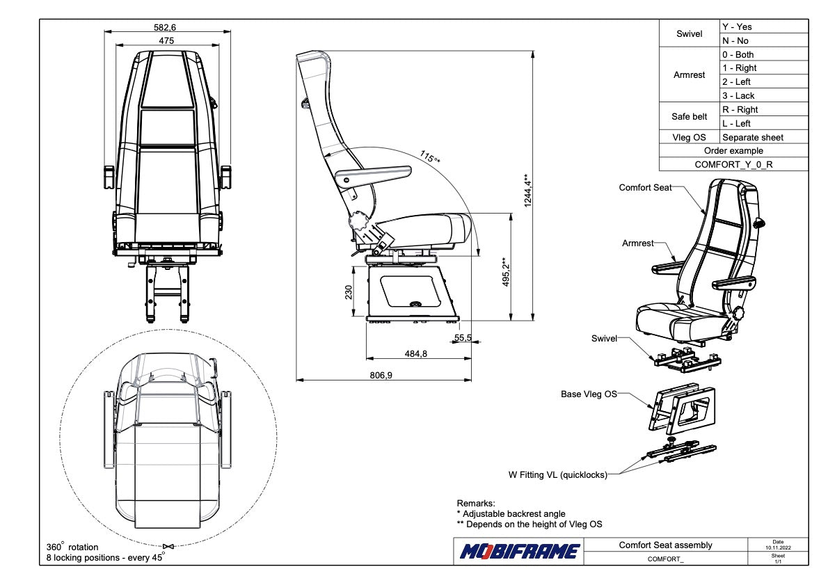 MobiFrame Comfort Seat - Flexible Travel Seating