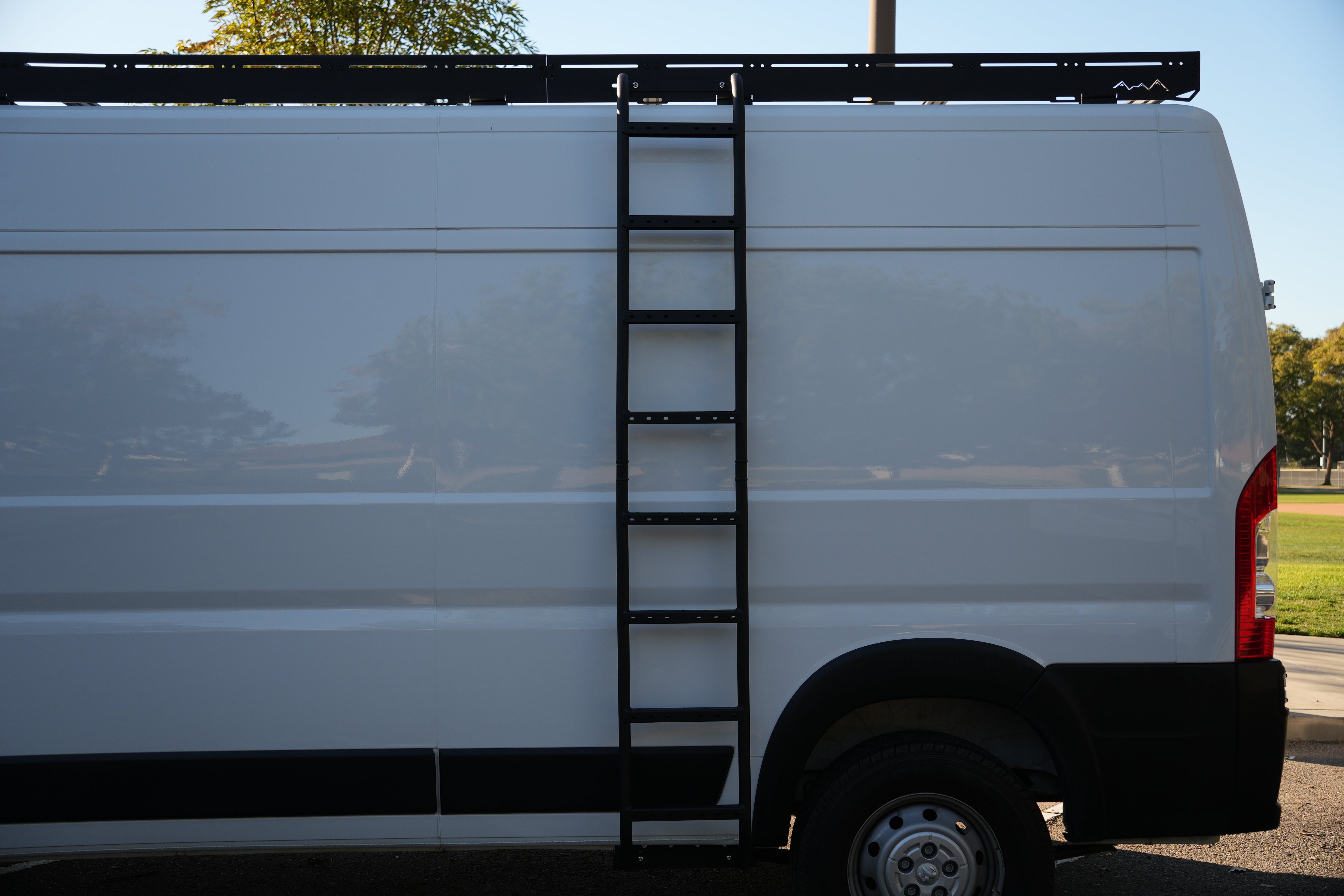 WHITE TOP ADVENTURES PROMASTER HIGH ROOF SIDE LADDER