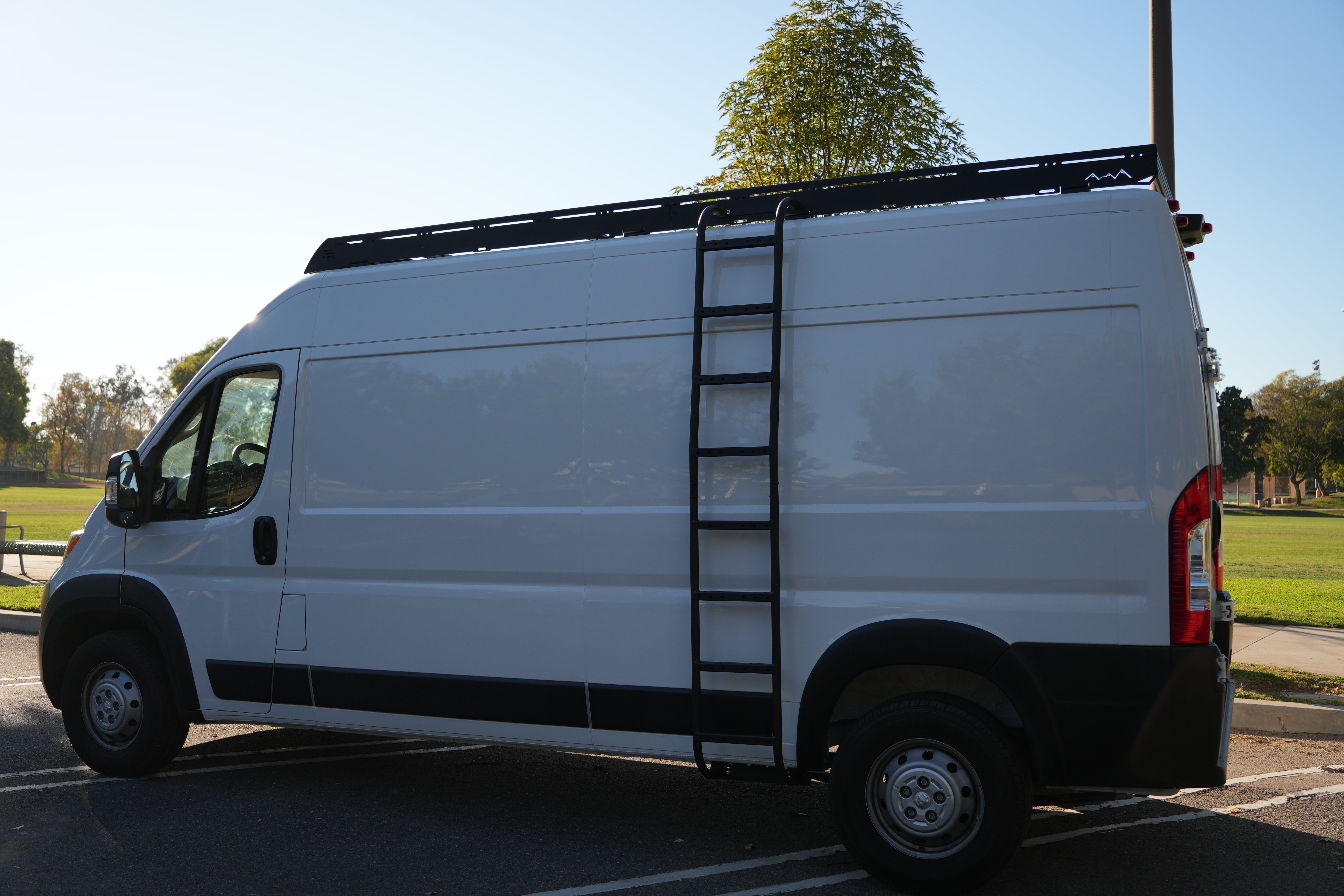 WHITE TOP ADVENTURES PROMASTER HIGH ROOF SIDE LADDER