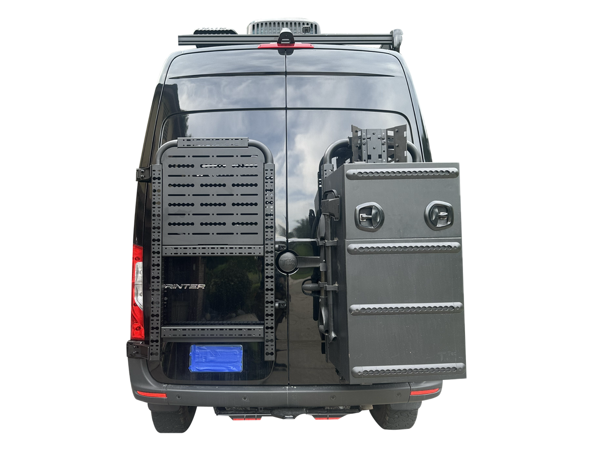 Sprinter Rear Door Aluminum Gear Rack - No Drill