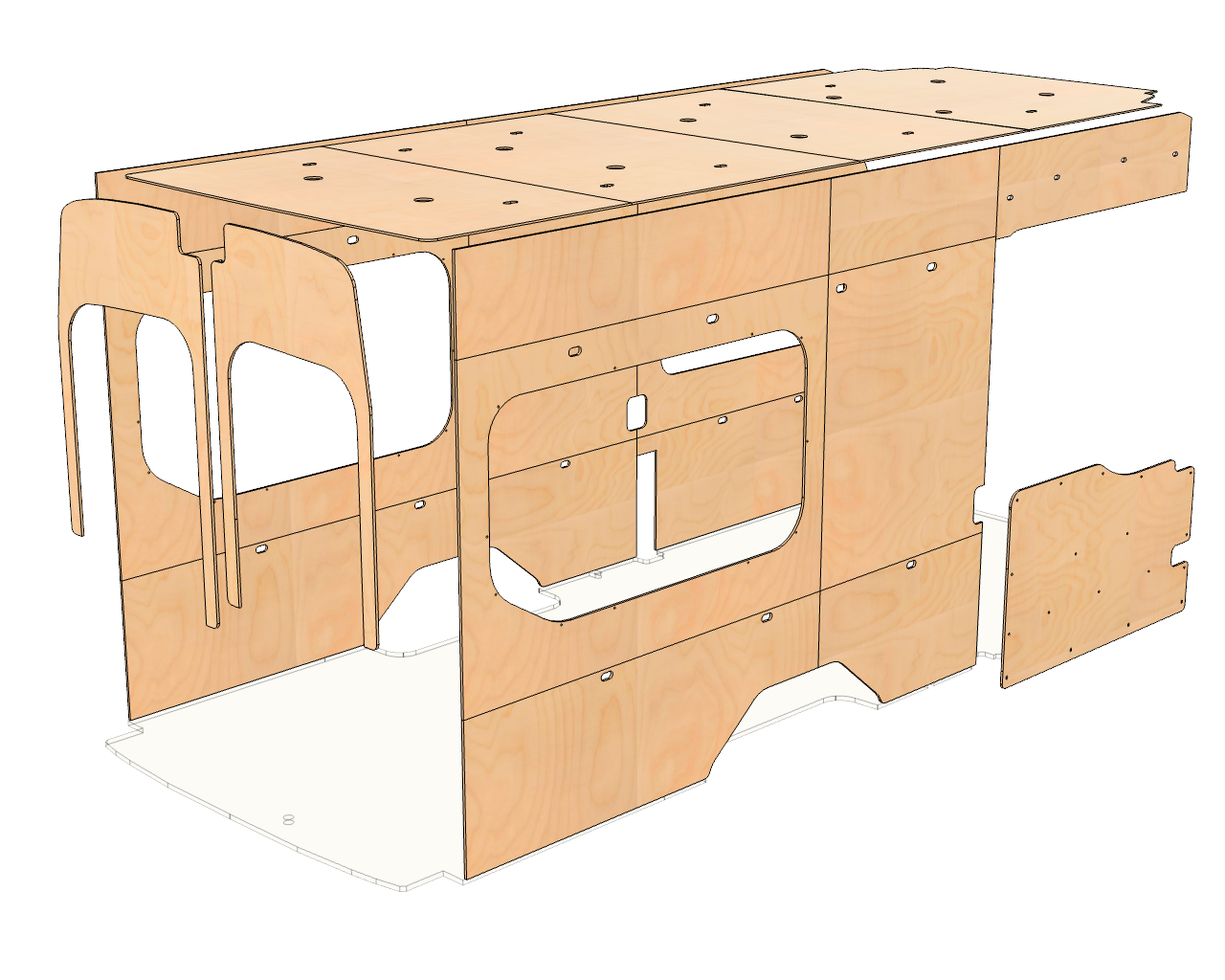 AVC Rig Ford Transit 148 Extended Wall Kit - Fast Interior Build