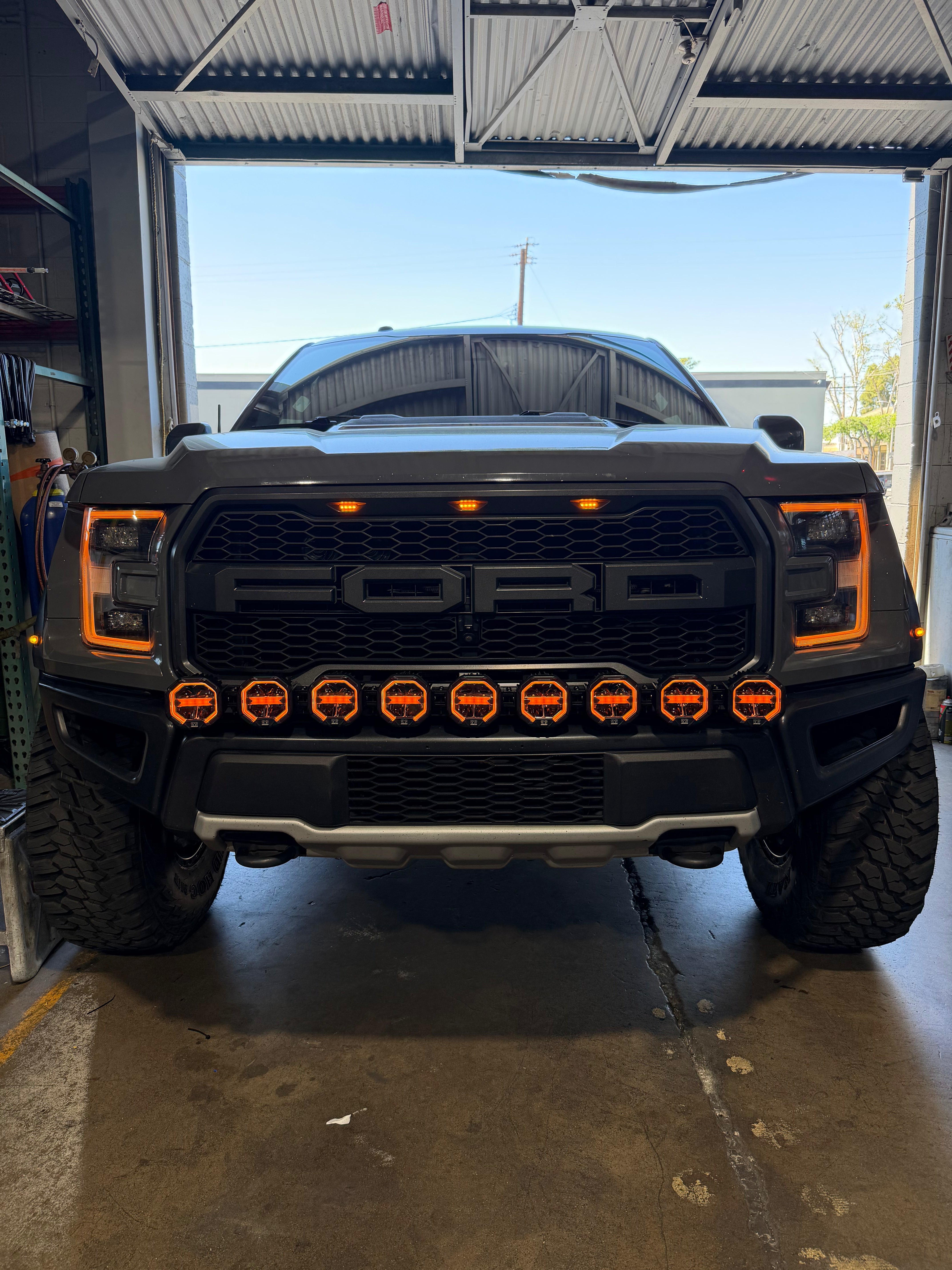GGLighting 9 Light U-Con Interlocking Off Road LED Pod With Amber or White DRL Running Light - 9-Pod Modular Light System