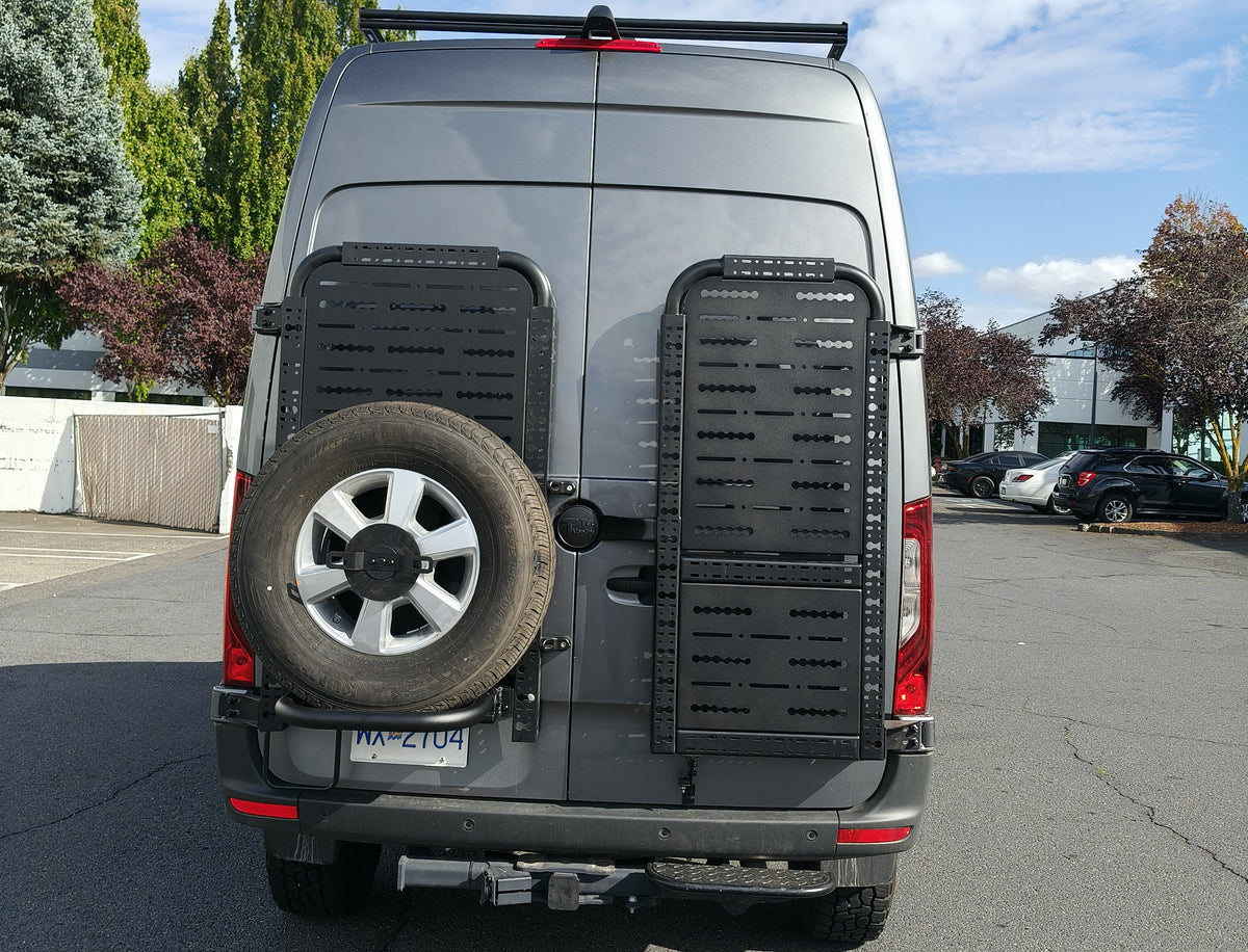 Sprinter Rear Door Aluminum Gear Rack - No Drill