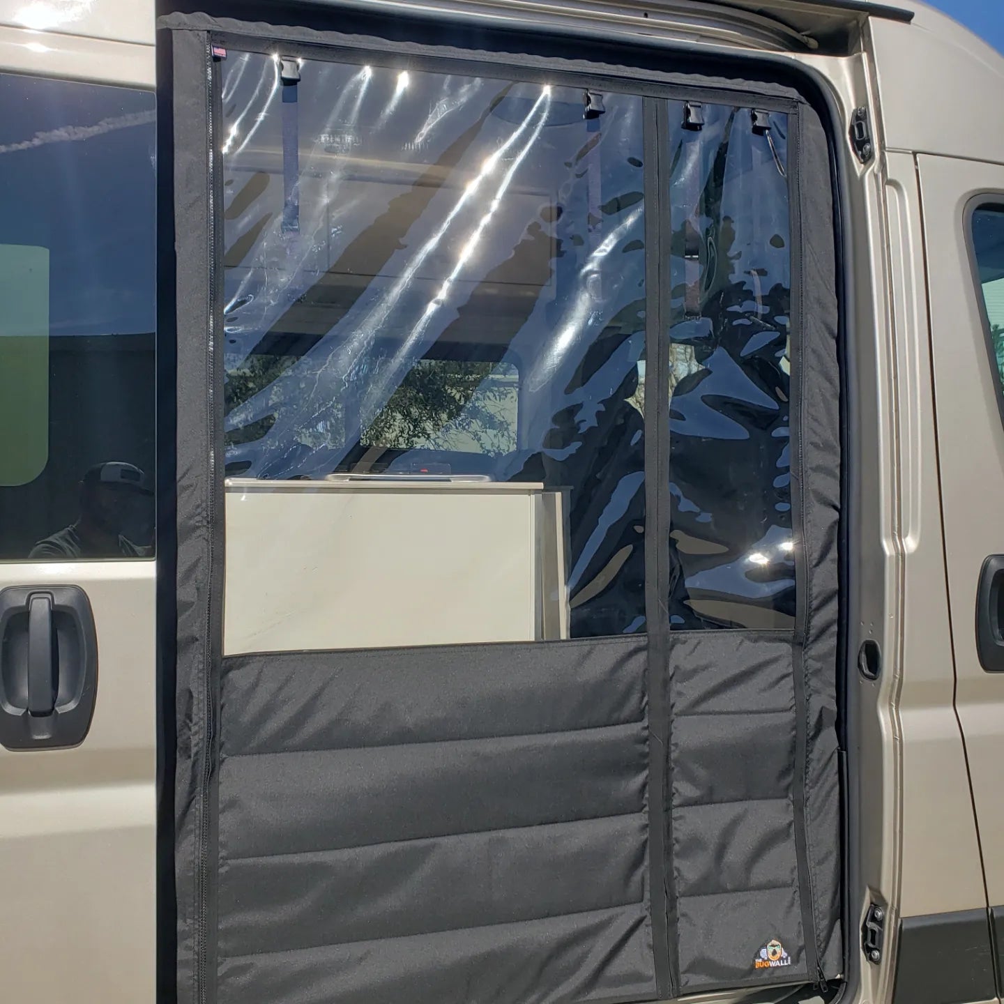 The Bug Wall ProMaster Sliding Chill Curtain - Clear Climate Barrier