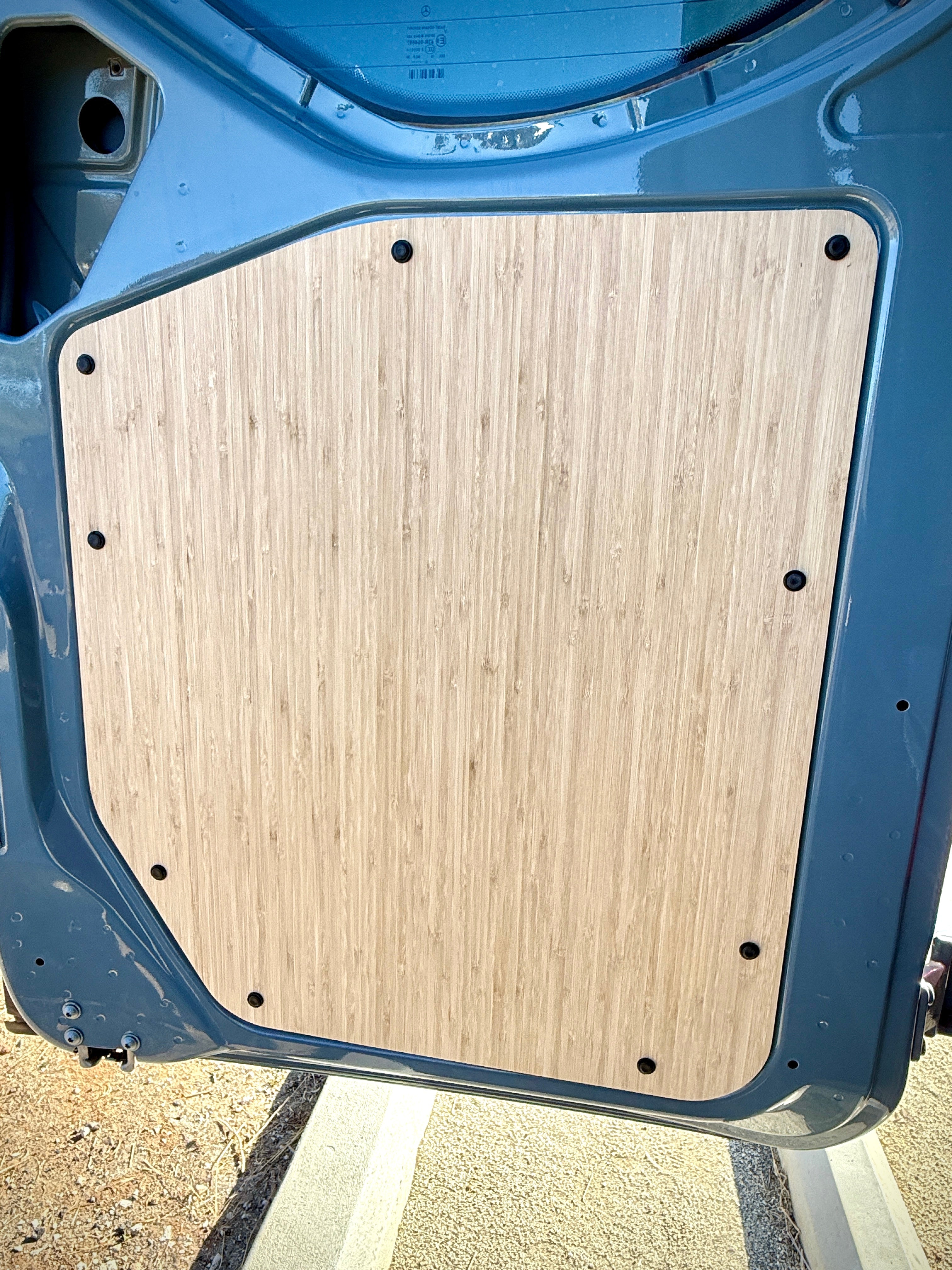 Sandy Vans Sprinter Lower Rear Door Panels (Amber Bamboo)
