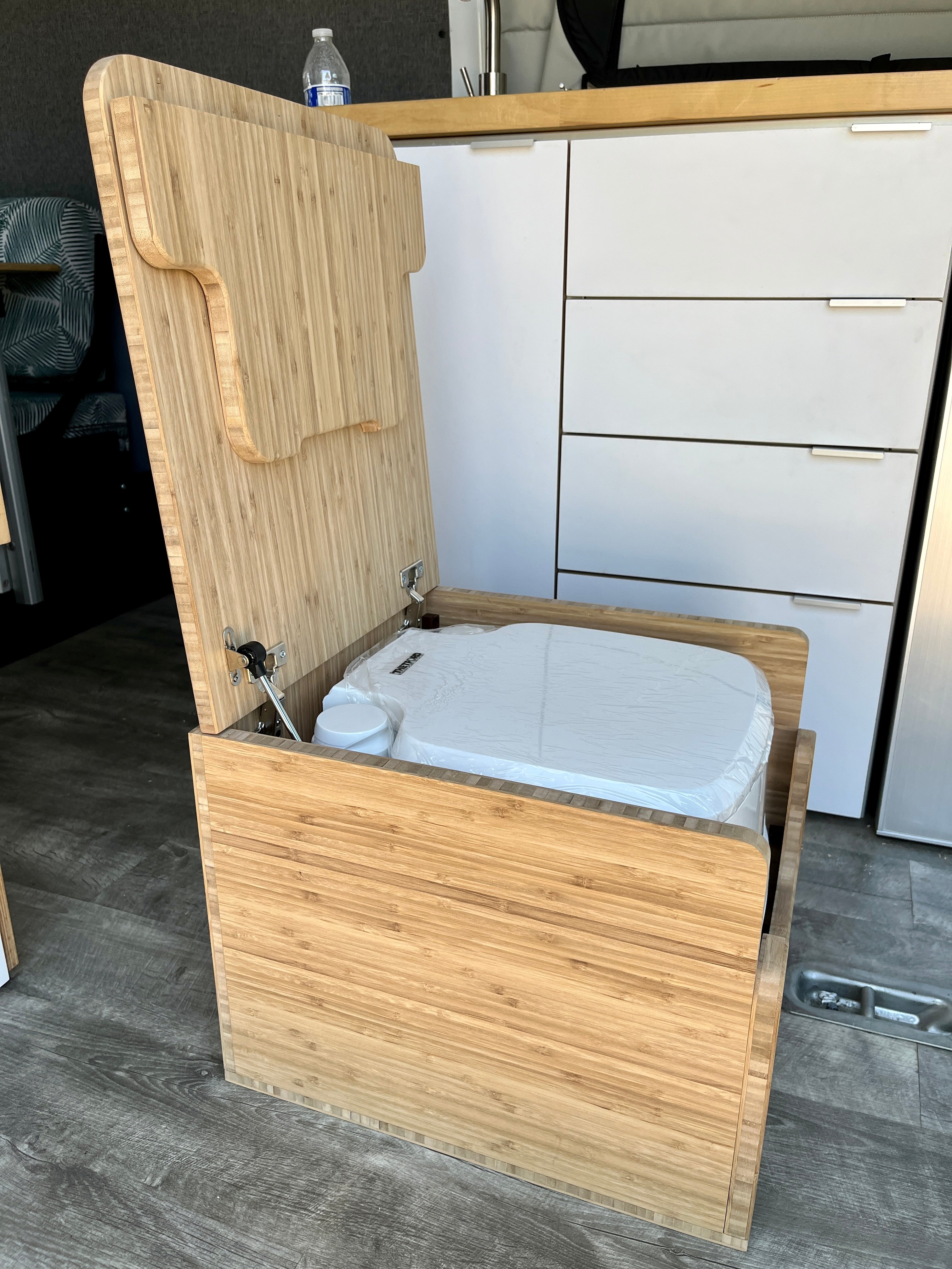 Porta Potti 345/135 Bamboo Toilet Lift top Cabinet Flat Pack Kit