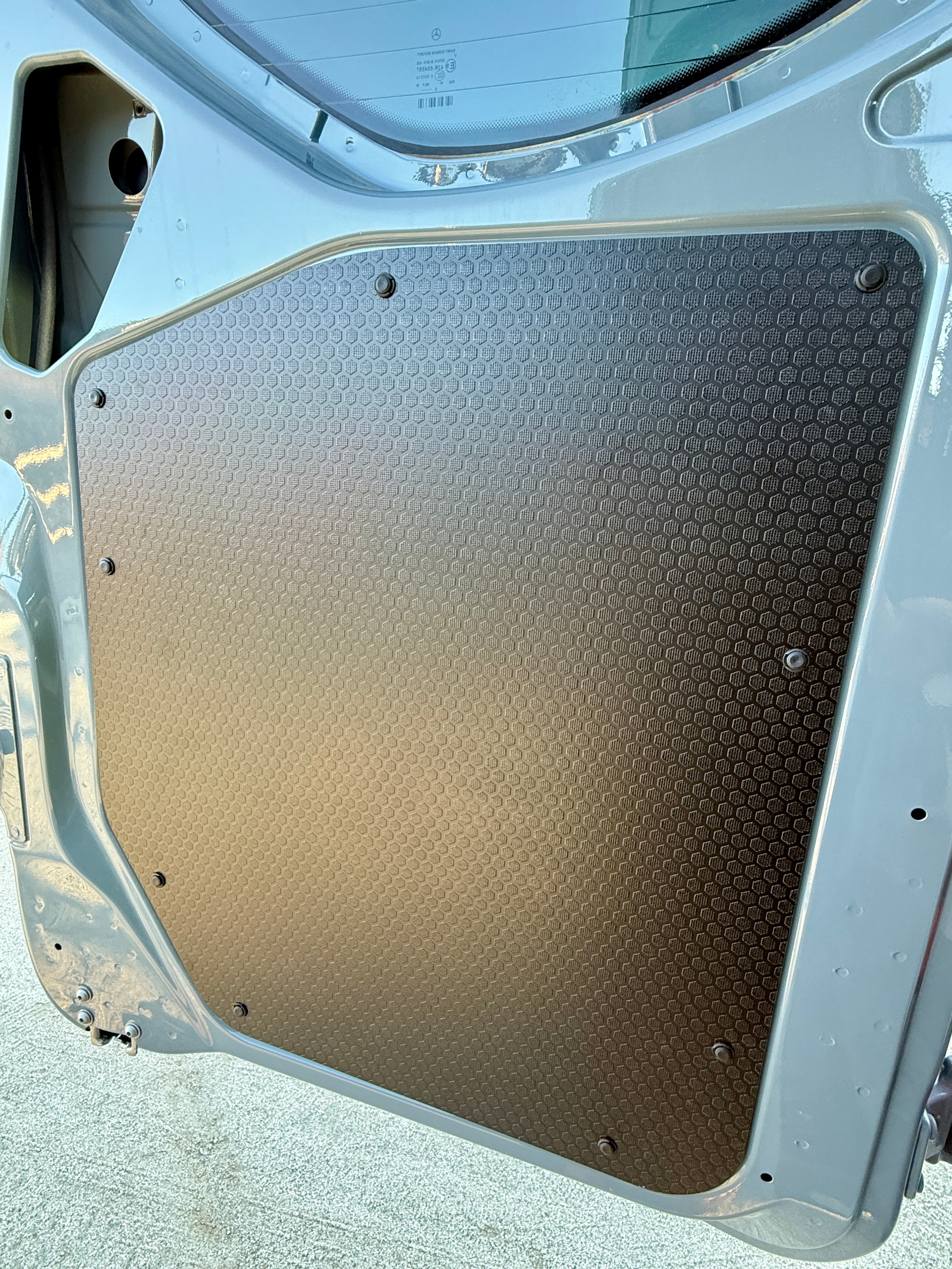 Sandy Vans Sprinter Lower Rear Door Panels (Black-Hex)