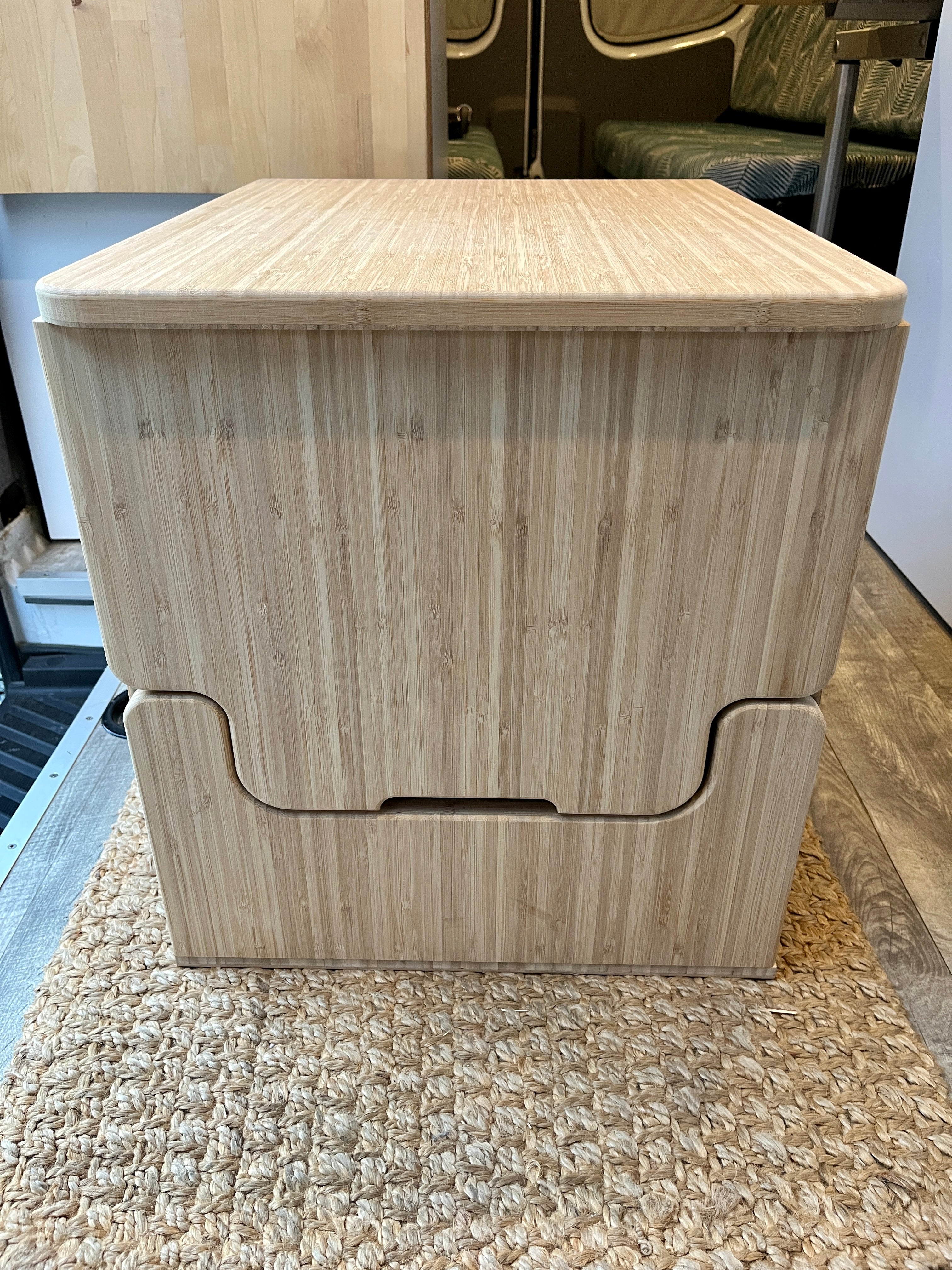 Weekender Outdoors Amber Bamboo Lift-Top Toilet Cabinet (Laveo Dry Flush Compatible)