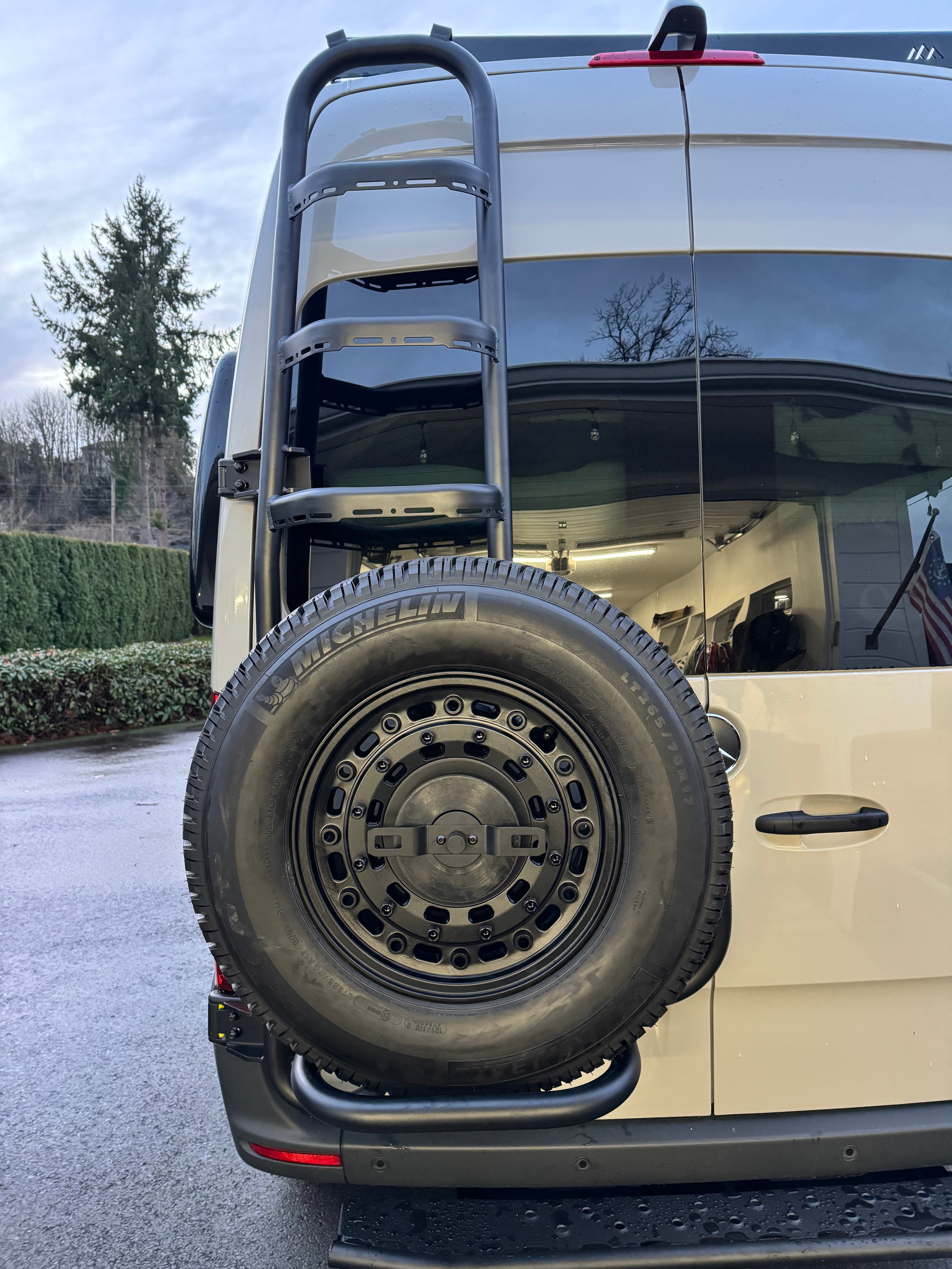 Tec Vanlife 2019+ Sprinter Tire Ladder - Two-in-One Access