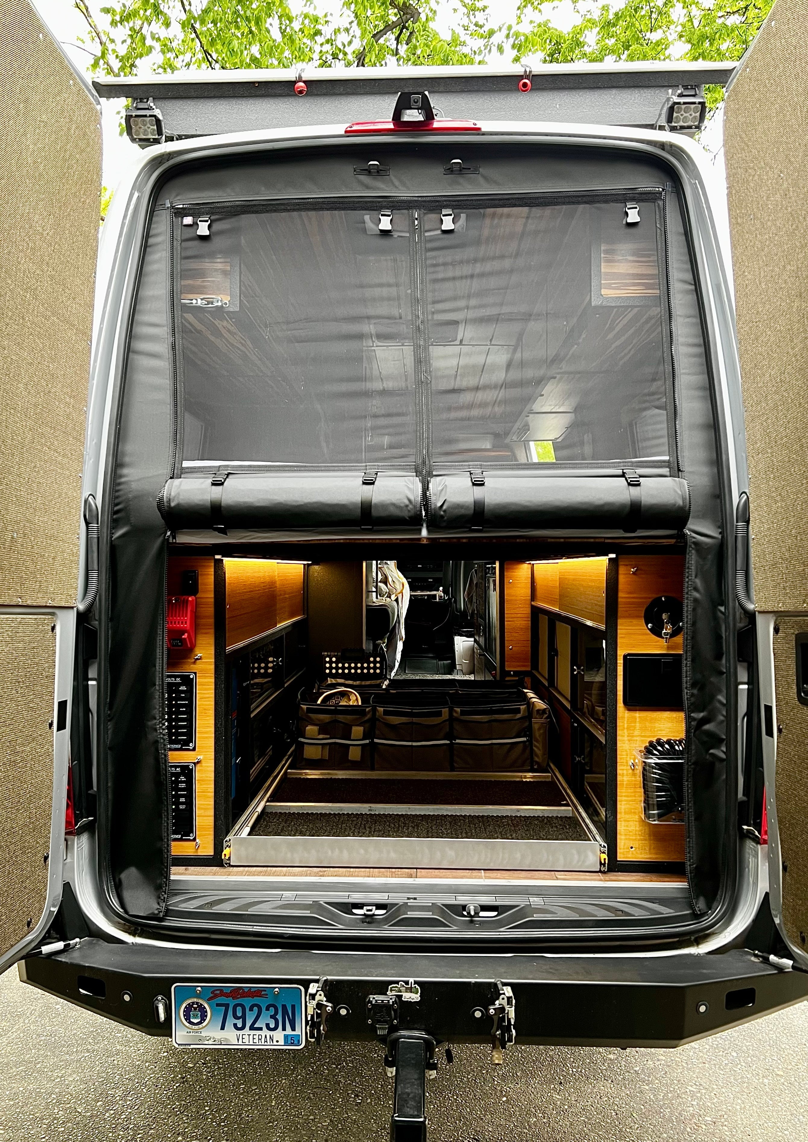 The Bug Wall Sprinter Rear Garage Screen - Four-Season Access