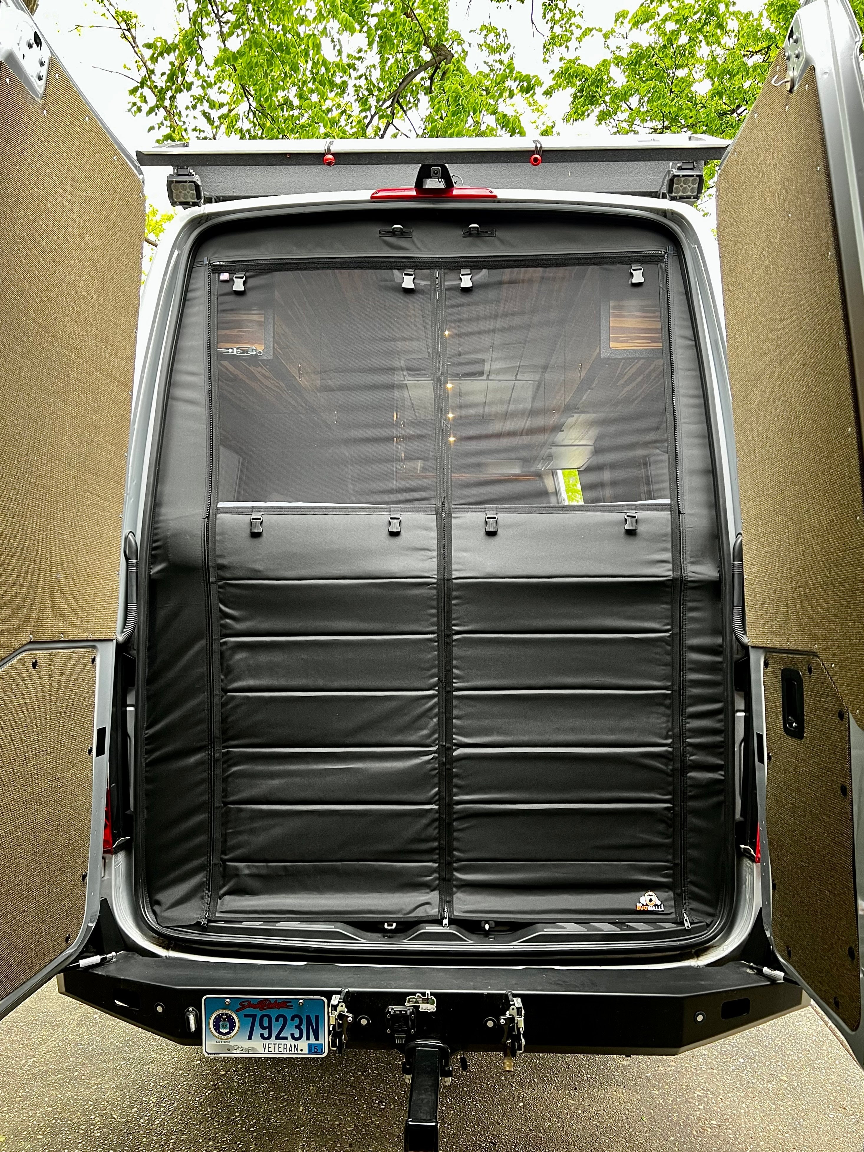 The Bug Wall Sprinter Rear Garage Screen - Four-Season Access