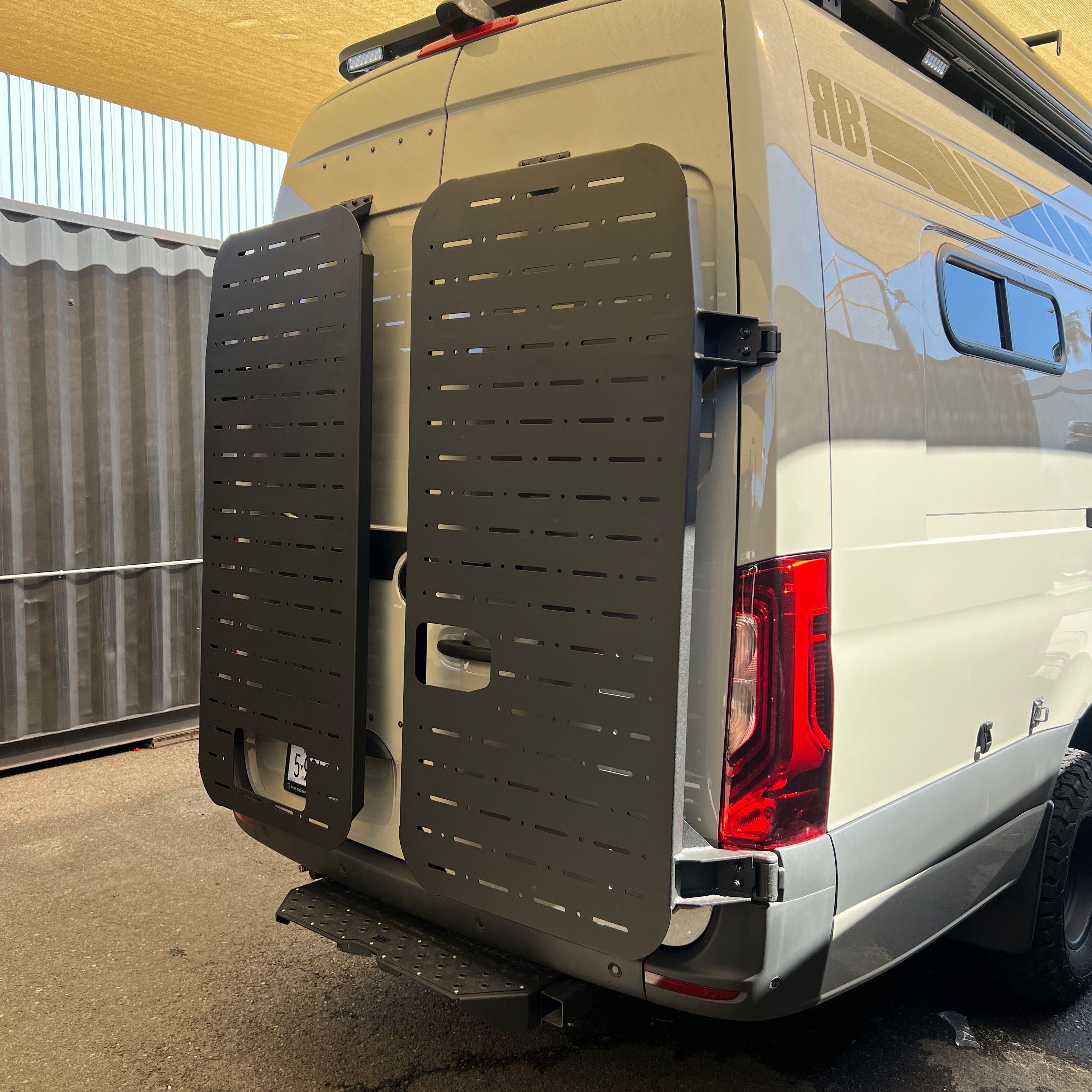 RB Components 2019+ Sprinter Rear Door Gear Rack - Modular Mount