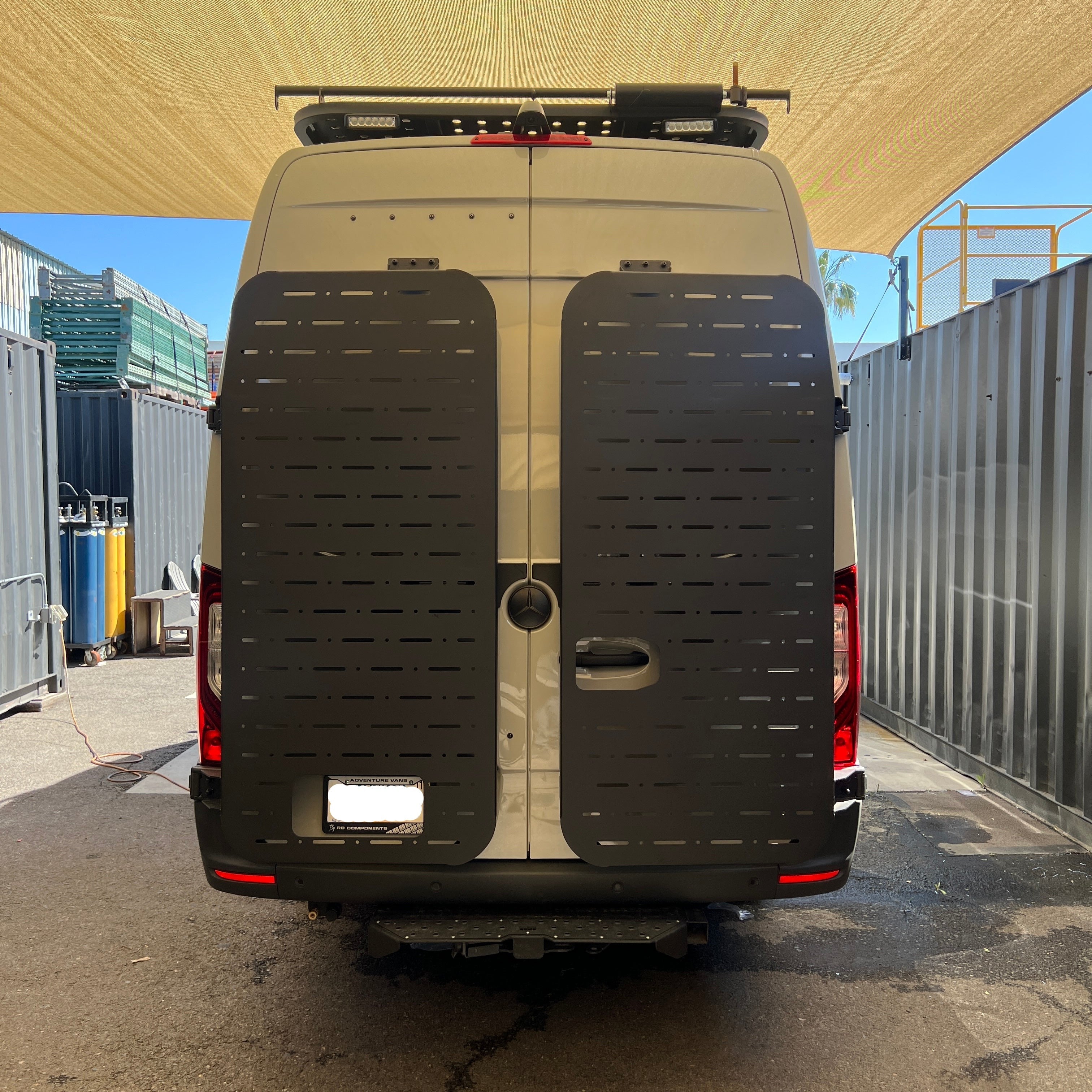 RB Components 2019+ Sprinter Rear Door Gear Rack - Modular Mount