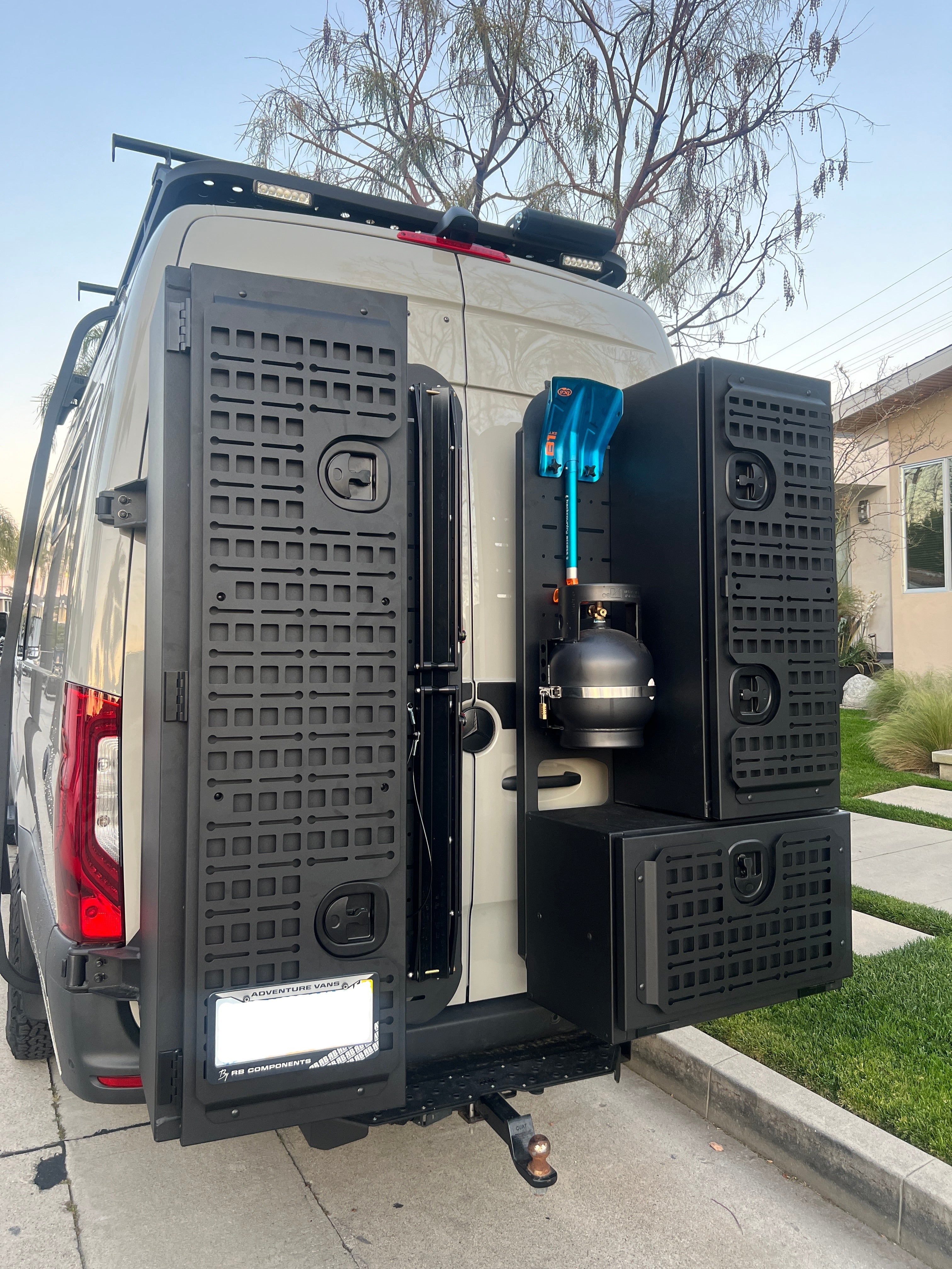 RB Components 2019+ Sprinter Rear Door Gear Rack - Modular Mount