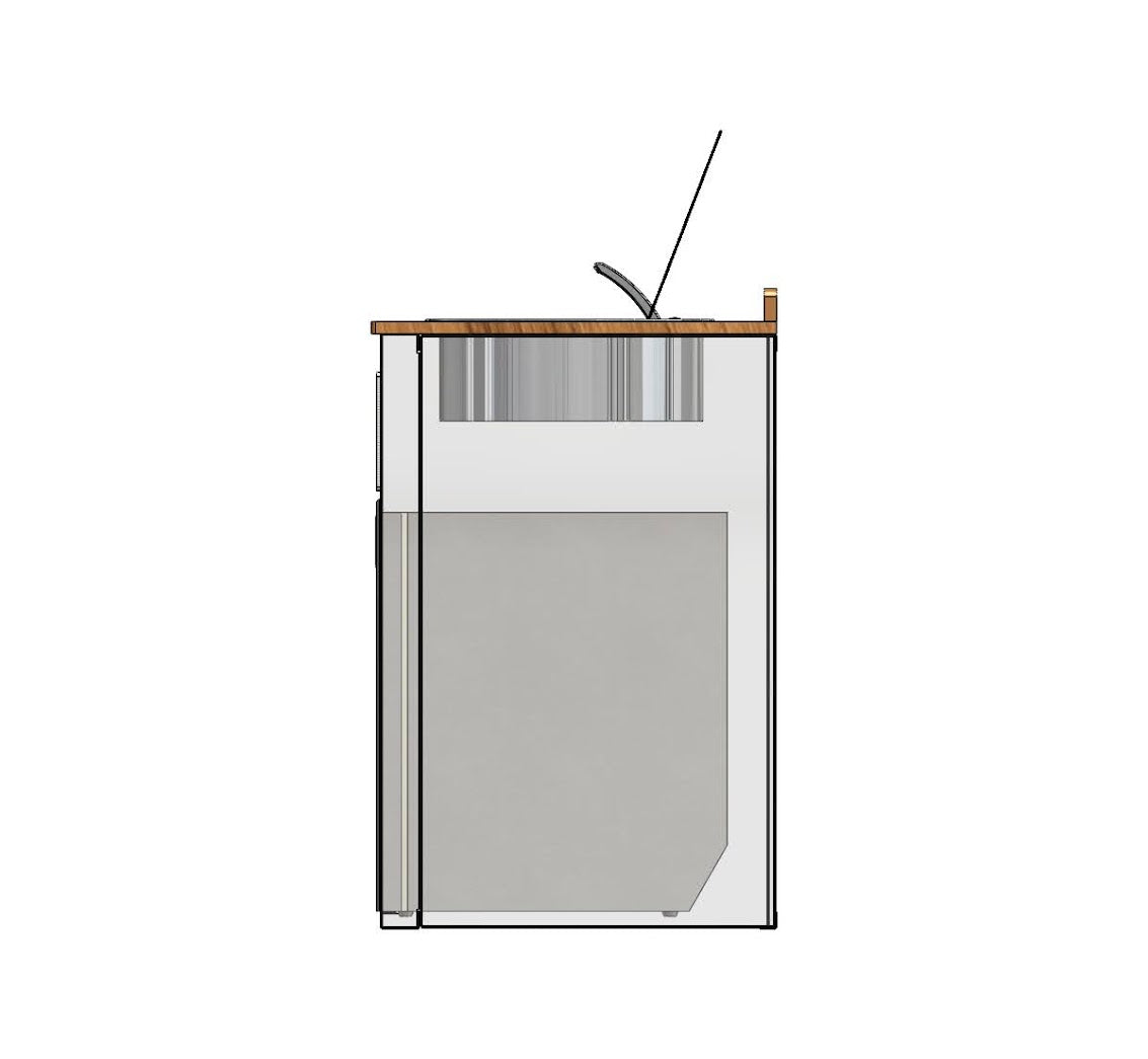 RB Components 24-Inch Isotherm 85 Fridge Cabinet - Compact Base
