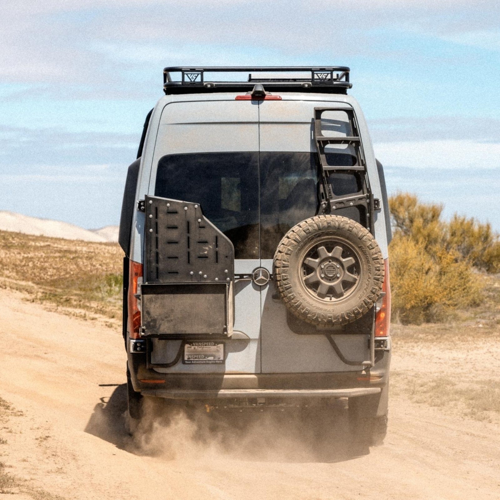 VANSPEED SPRINTER REAR DOOR LADDER & TIRE CARRIER (2019+)