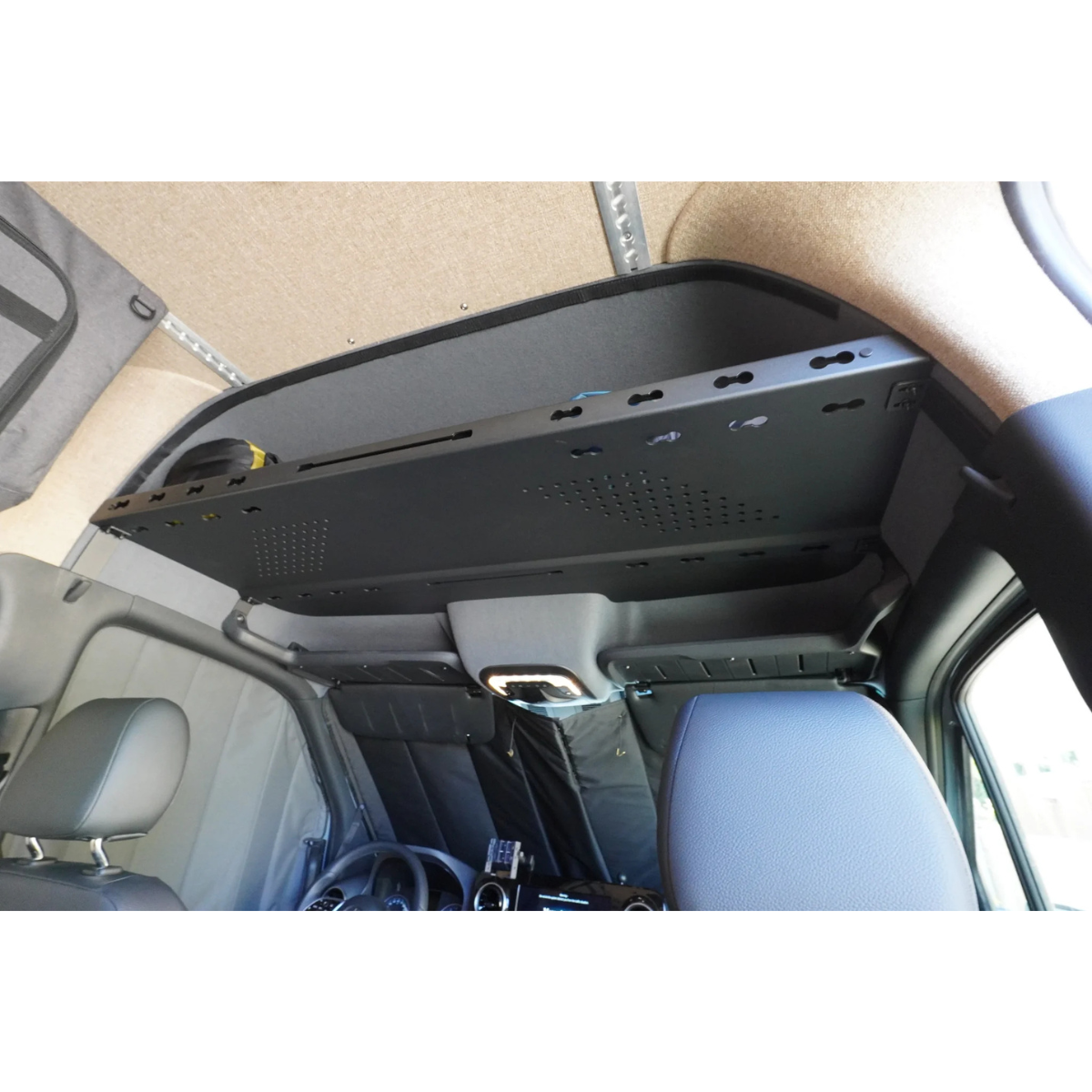 Rigwell Made Sprinter L-Track Headliner Shelf - Gear-Ready Storage