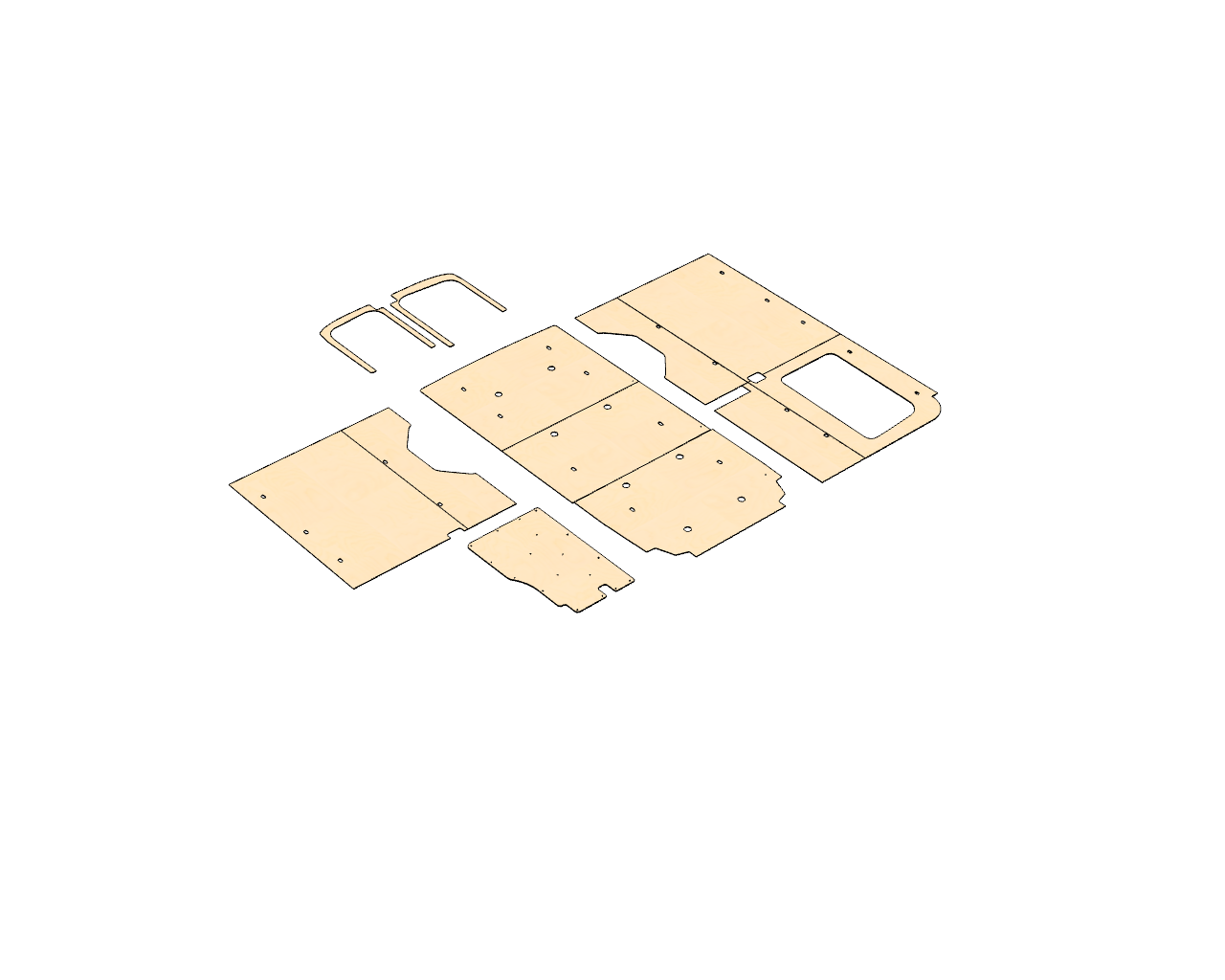 AVC Rig Ford Transit 148 Medium Roof Wall Kit - Fast Interior Build