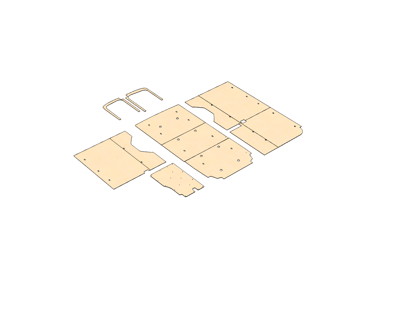 AVC Rig Ford Transit 148 Medium Roof Wall Kit - Fast Interior Build