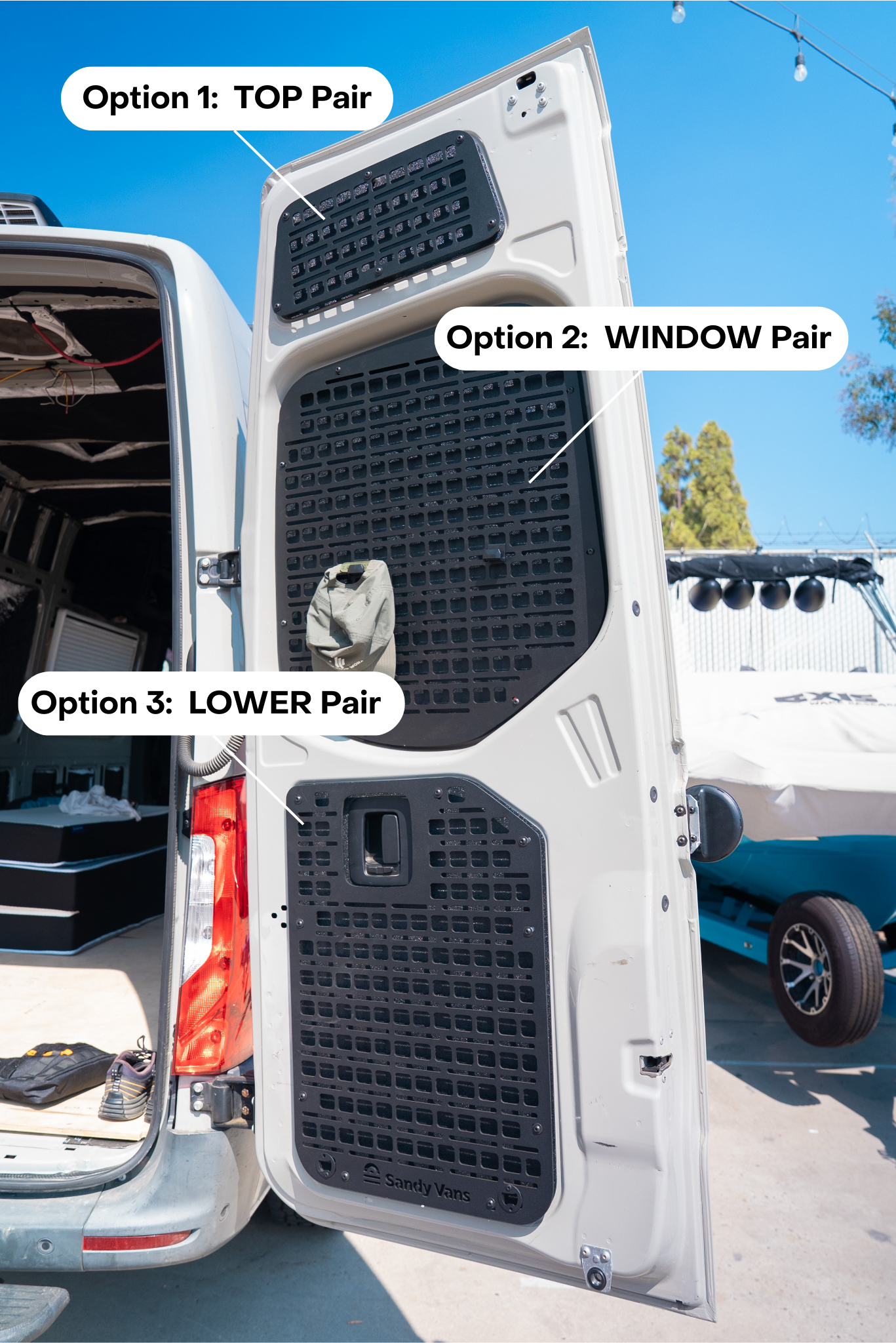 SANDY VANS SPRINTER REAR DOOR MOLLE PANELS