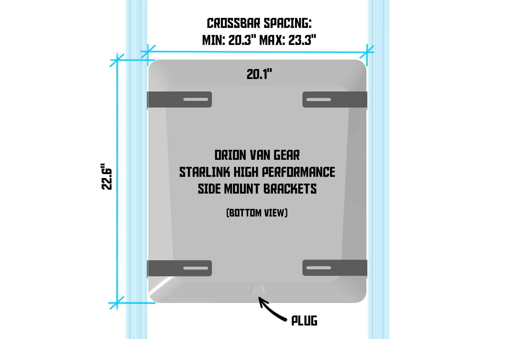 FLAT HIGH-PERFORMANCE STARLINK™ MOUNTING BRACKETS (GEN 1)