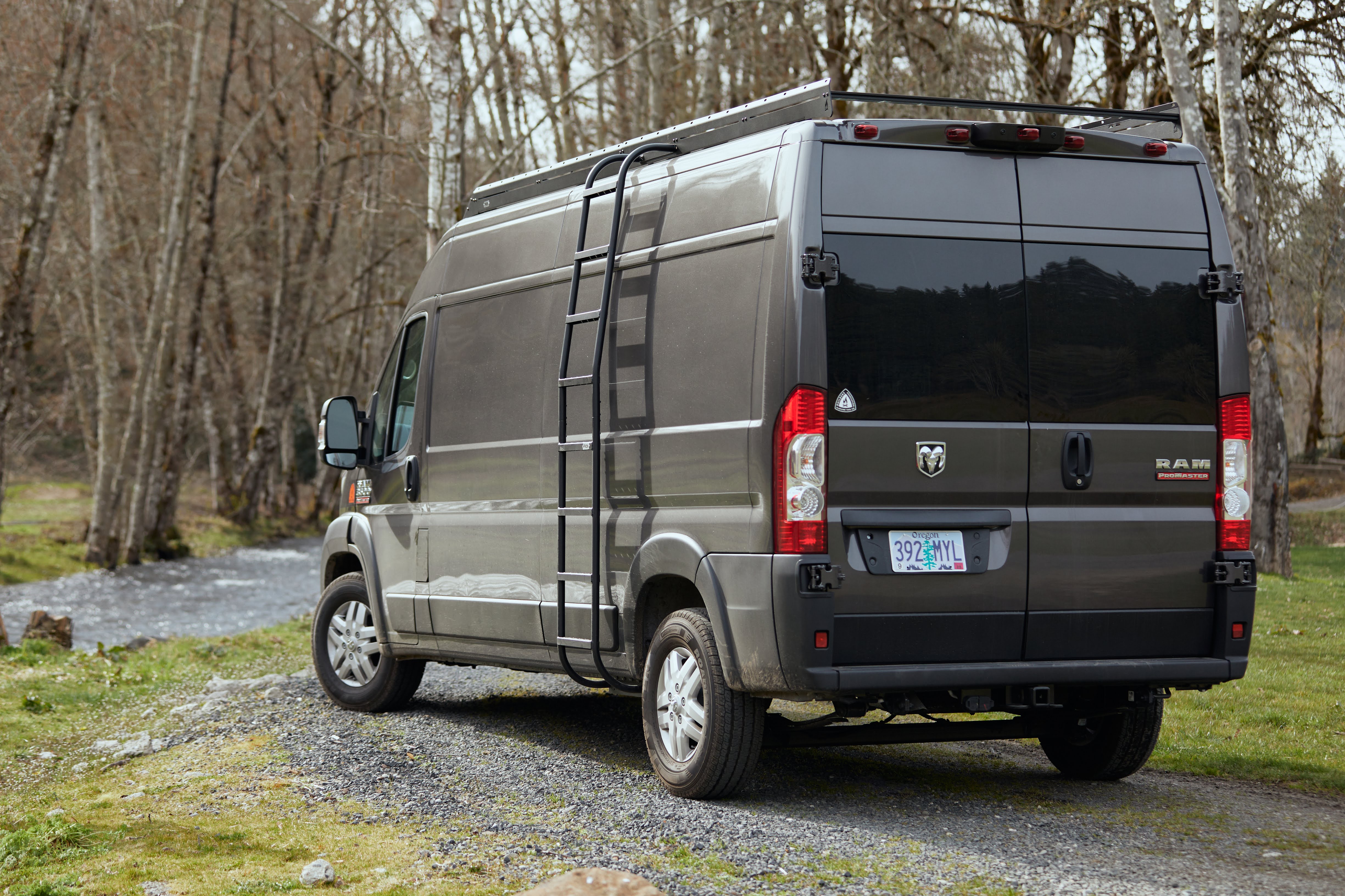 Flatline Van Co. Ram ProMaster Promaster Van Side Ladder - Exterior Access