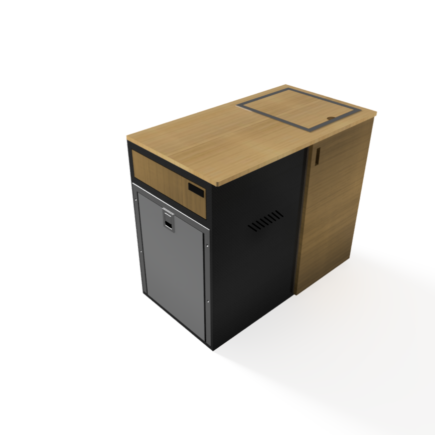 UNAKA GEAR CO. SPRINTER, TRANSIT, OR PROMASTER PASSENGER SIDE VAN KITCHEN