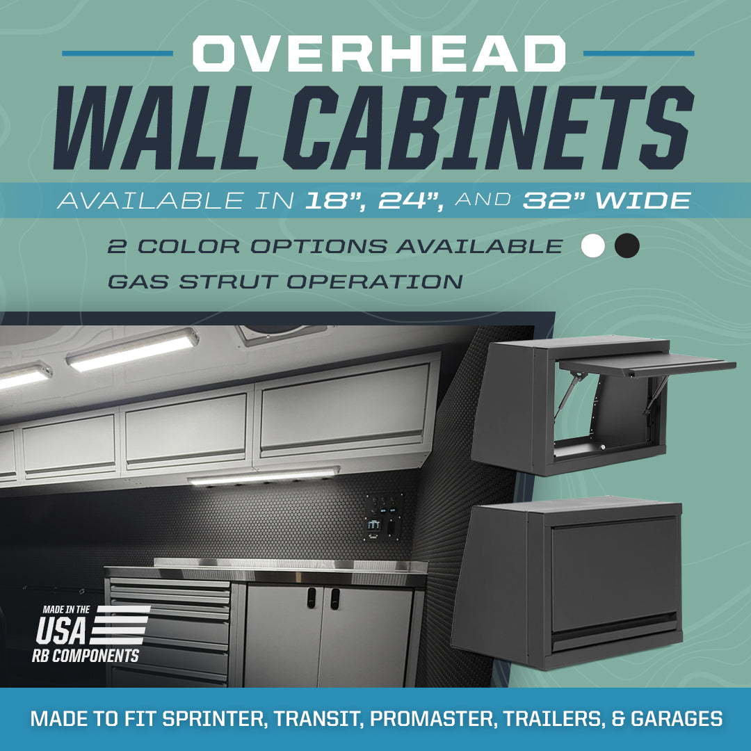 RB Components Sprinter Overhead Cabinet 32 x 16 x 14 - Aluminum