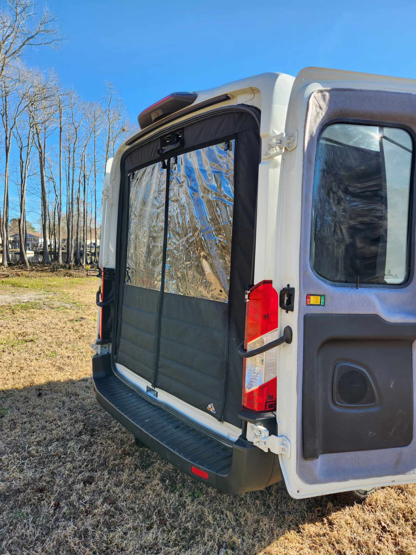 The Bug Wall ProMaster Rear Chill Curtain - Clear Climate Barrier