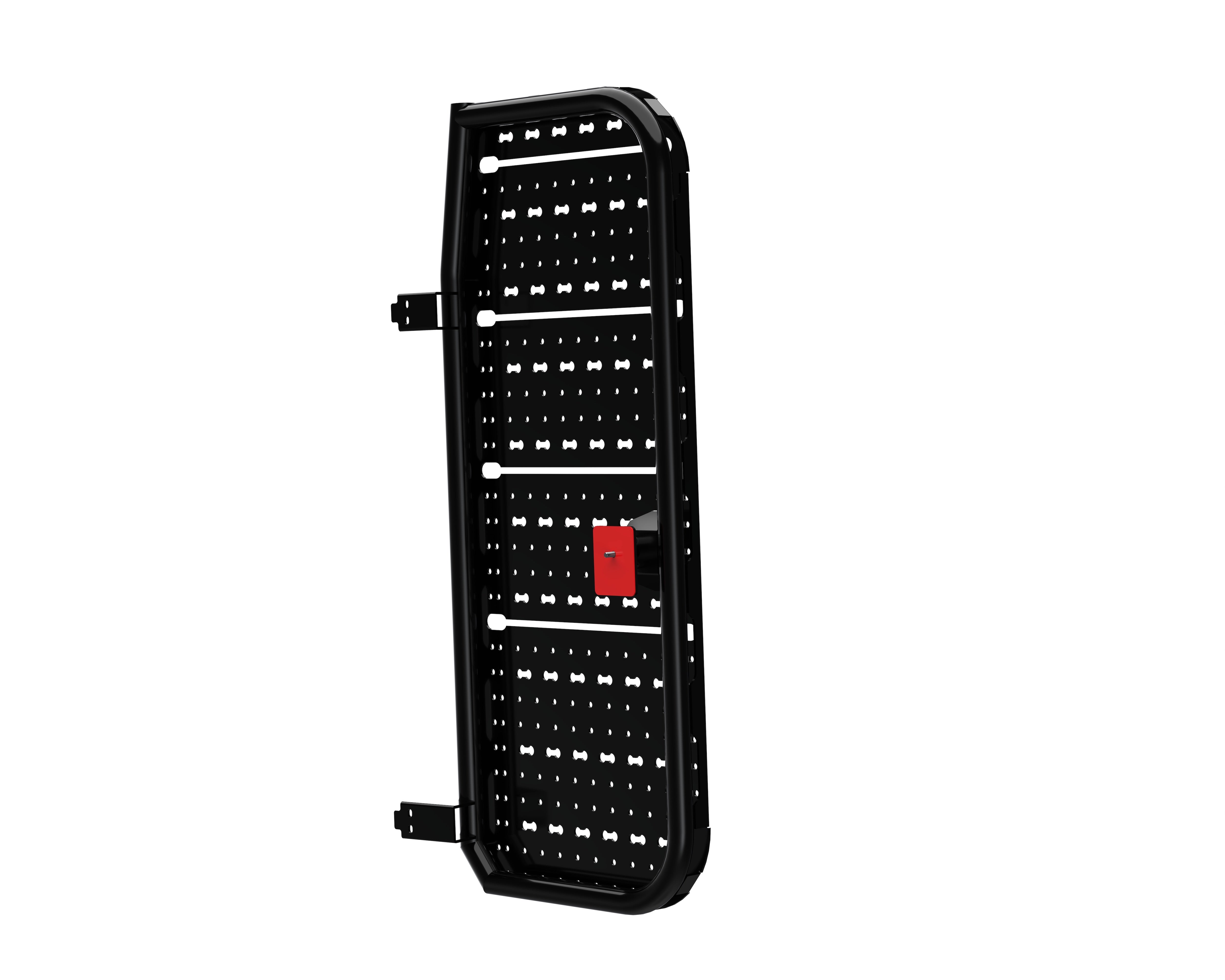 WHITE TOP ADVENTURES SPRINTER REAR DOOR ATLAS STORAGE RACK - HEAVY-DUTY ALUMINUM GEAR PLATFORM