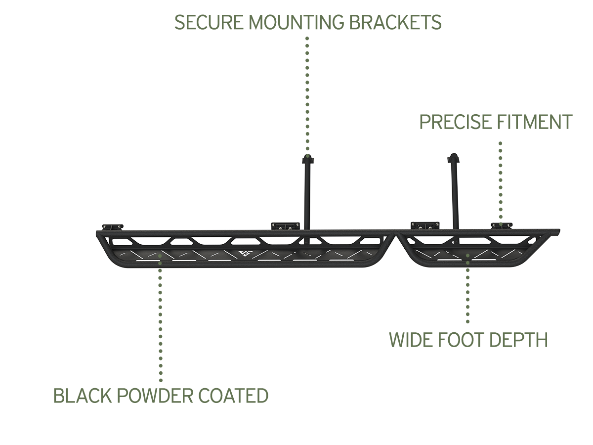 VANSPEED SIDE STEPS & HIGH-TRACTION RUNNING BOARDS