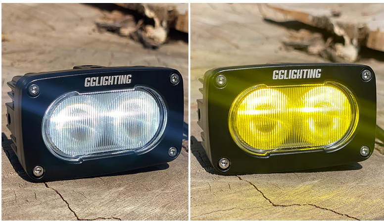 GGLighting GP10 Offroad LED Pod Bundle Dual Color With Free Wiring Harness - Off-Road LED Pod Bundle
