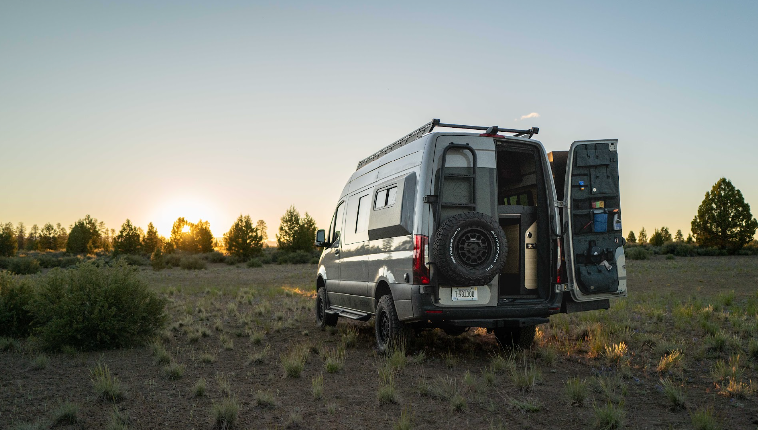 ROVER VANS SPRINTER REAR DOOR LADDER & TIRE CARRIER (2019+) - 2025 EDITION