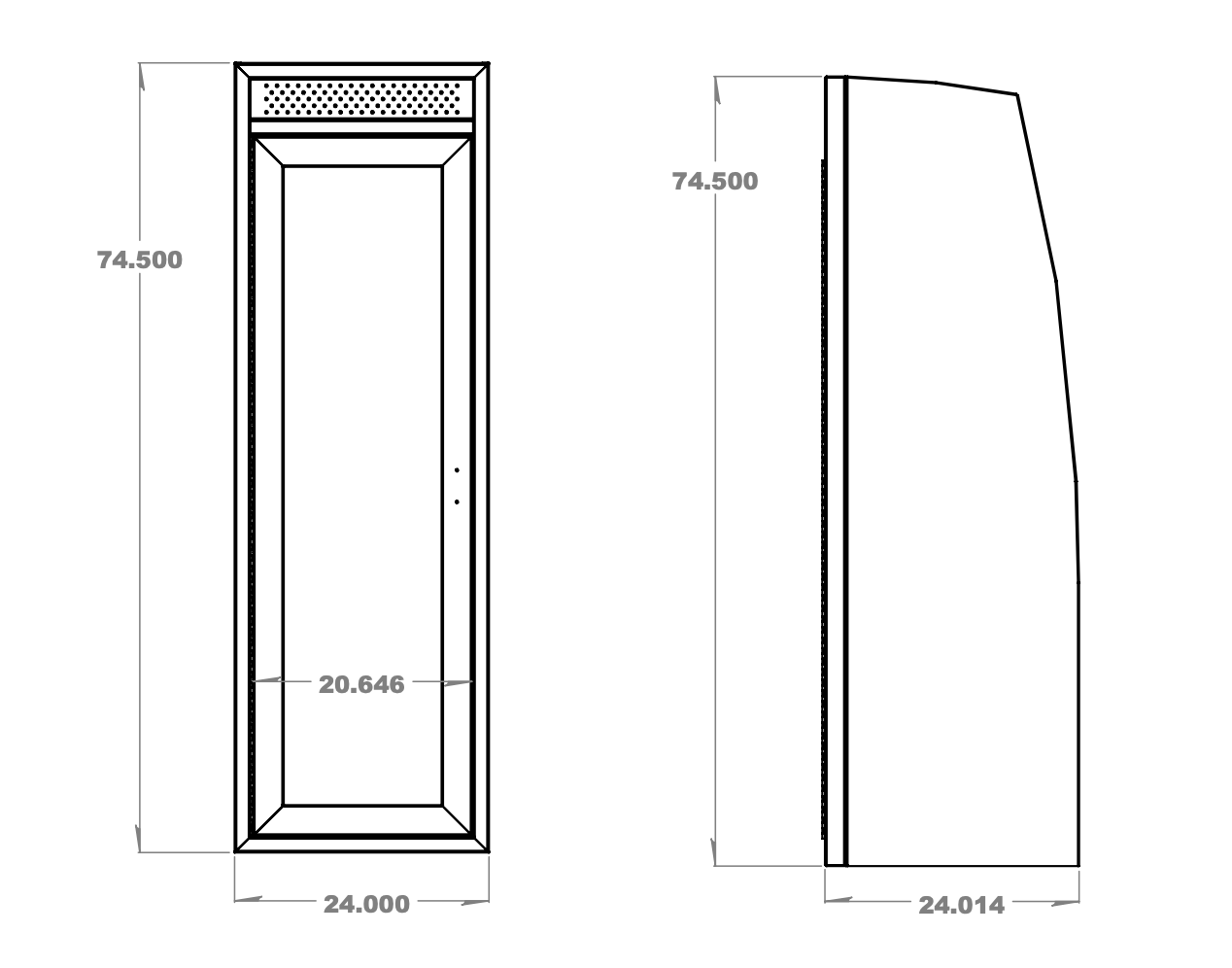 UNAKA GEAR CO. ALUMINUM CAMPER VAN SHOWER STALL (24" WIDTH)