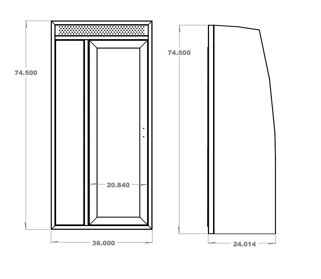 UNAKA GEAR CO. ALUMINUM CAMPER VAN SHOWER STALL (36" WIDTH)