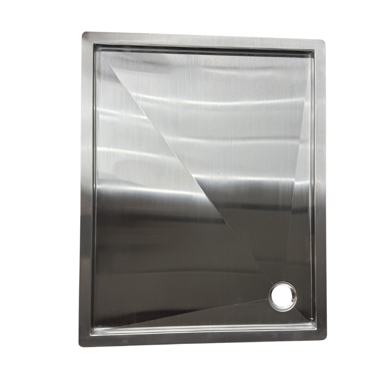 Tetravan In-Floor Shower Pan STAINLESS STEEL