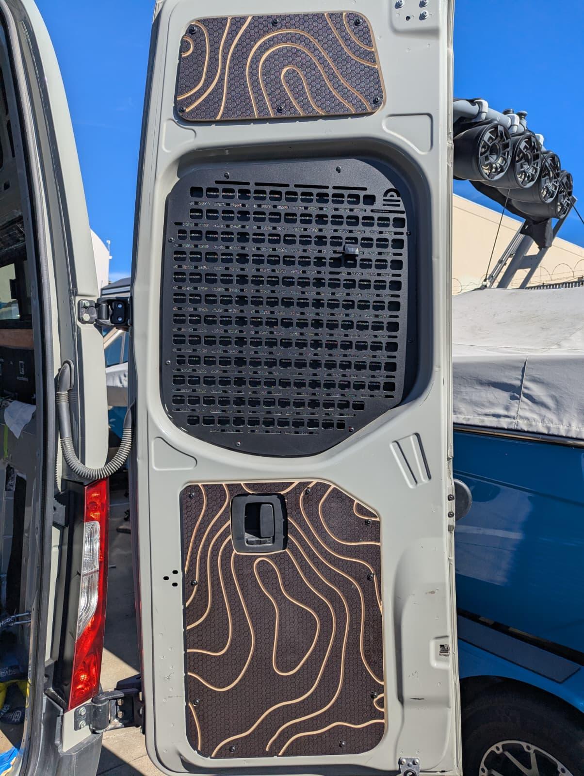 Sandy Vans Sprinter Rear Door CNC Panels (Pair) — Premium Utility Layout