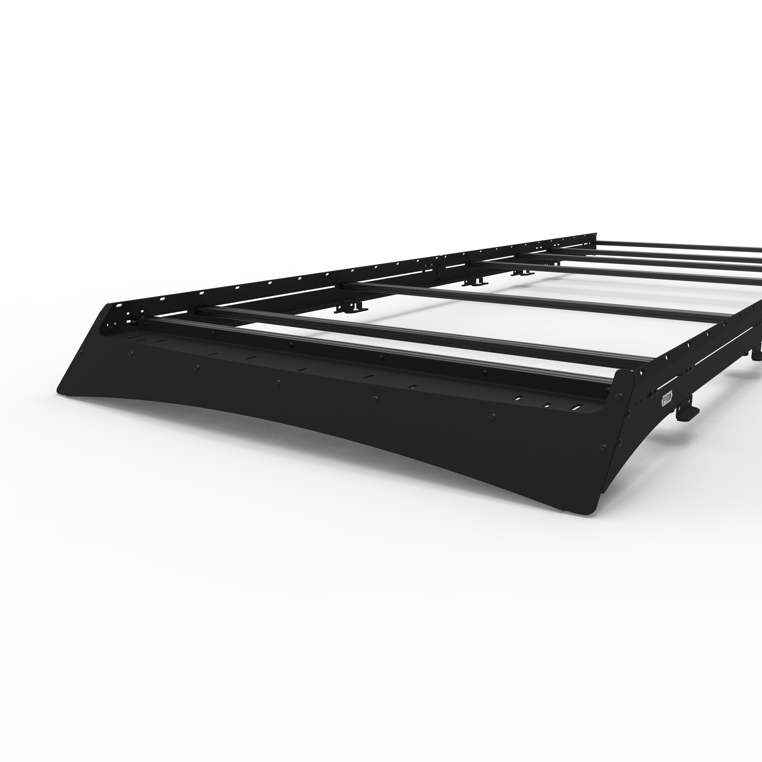 Flatline Van Co. Ford Transit Transit 148" High Roof Extended Low Pro Roof Rack With Light Bar Fairing - Roof Rack Upgrade