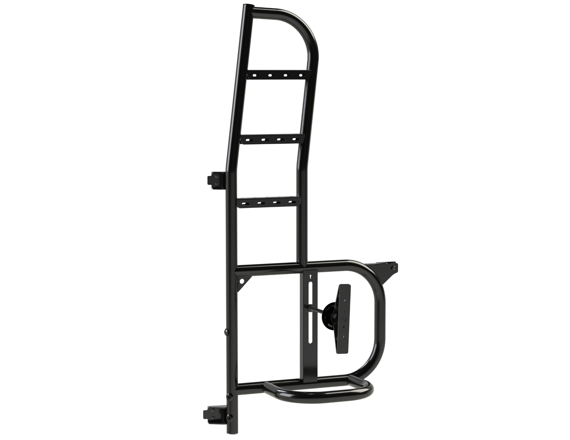 Mercedes Sprinter Rear Door Ladder & Tire Carrier (2019+) - White Top Adventures® Aluminum Combo