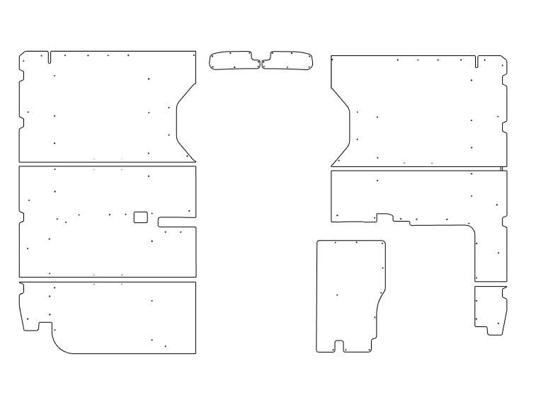 UNAKA GEAR CO. FORD TRANSIT WALL PANEL KIT