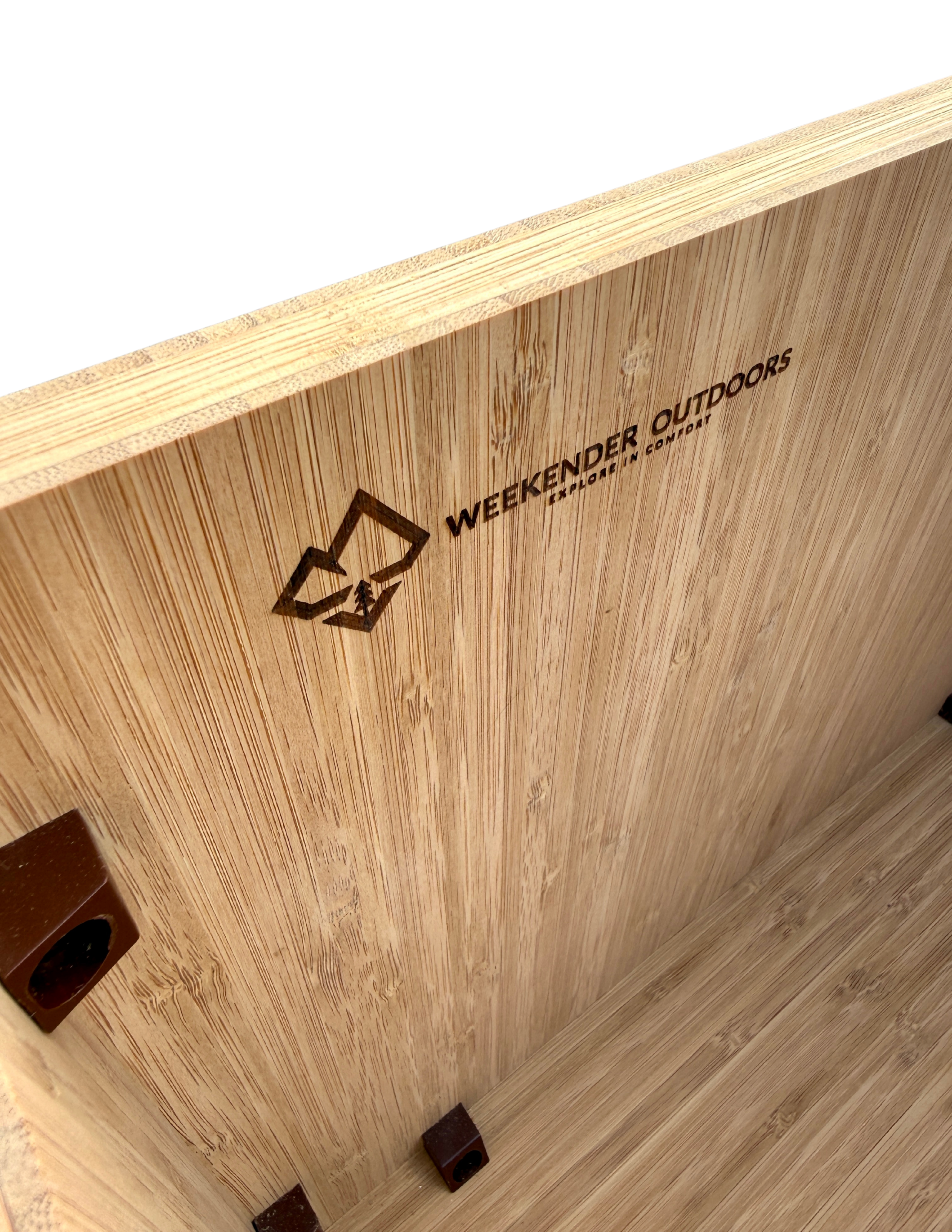 Weekender Outdoors Amber Bamboo Lift-Top Toilet Cabinet (Laveo Dry Flush Compatible)