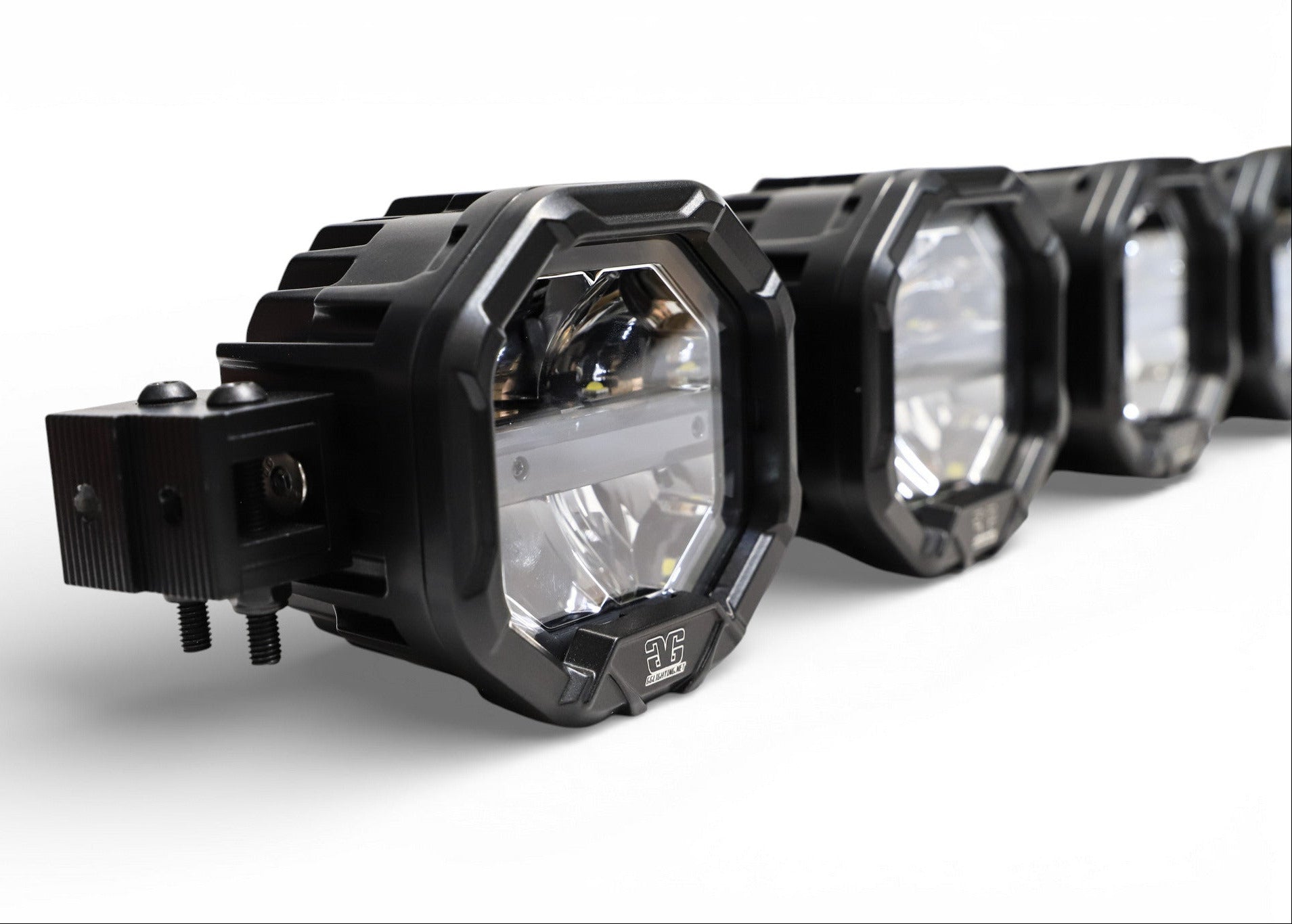 GGLighting 4 Light U-Con Interlocking Off Road LED Pod With Amber or White DRL Running Light - 4-Pod Modular Light System