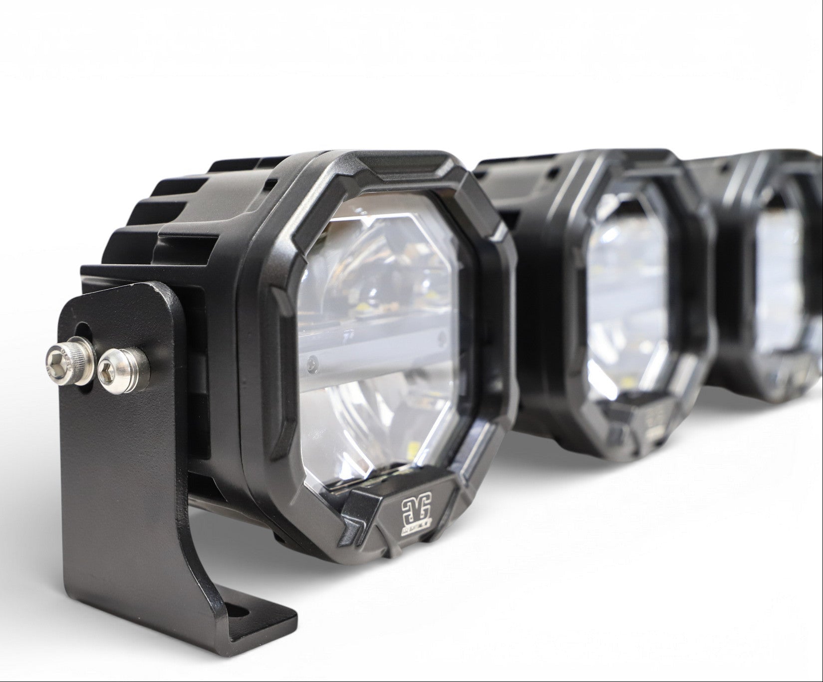 GGLighting 4 Light U-Con Interlocking Off Road LED Pod With Amber or White DRL Running Light - 4-Pod Modular Light System