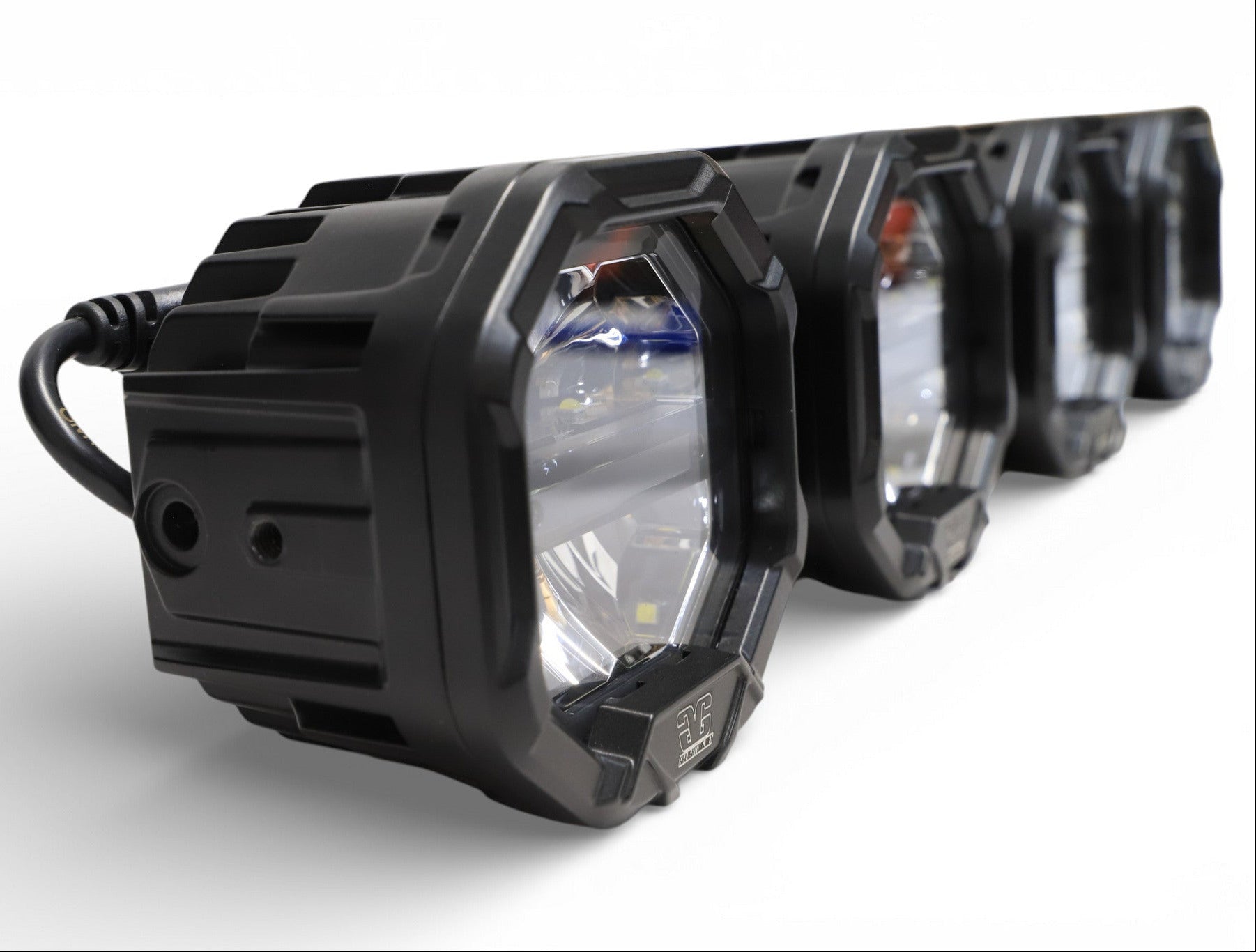 GGLighting 7 Light U-Con Interlocking Off Road LED Pod With Amber or White DRL Running Light - 7-Pod Modular Light System